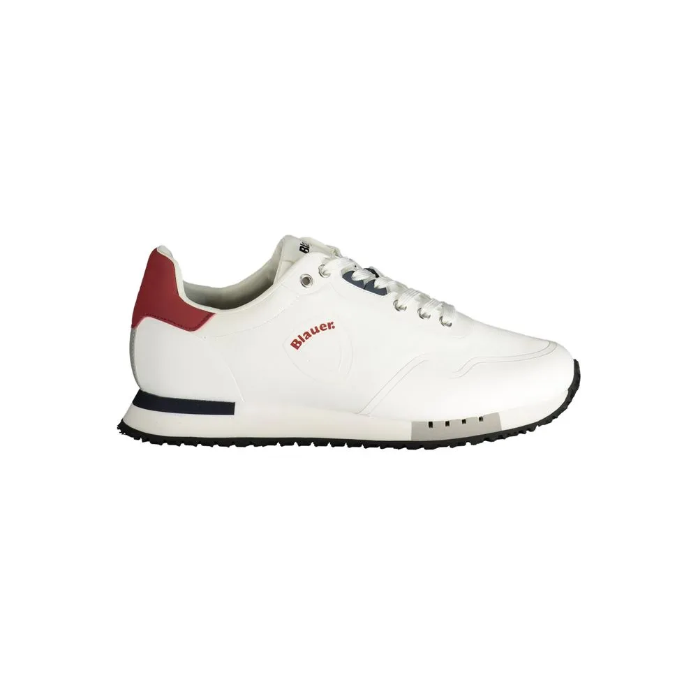 Blauer Men's White Polyester Sneaker