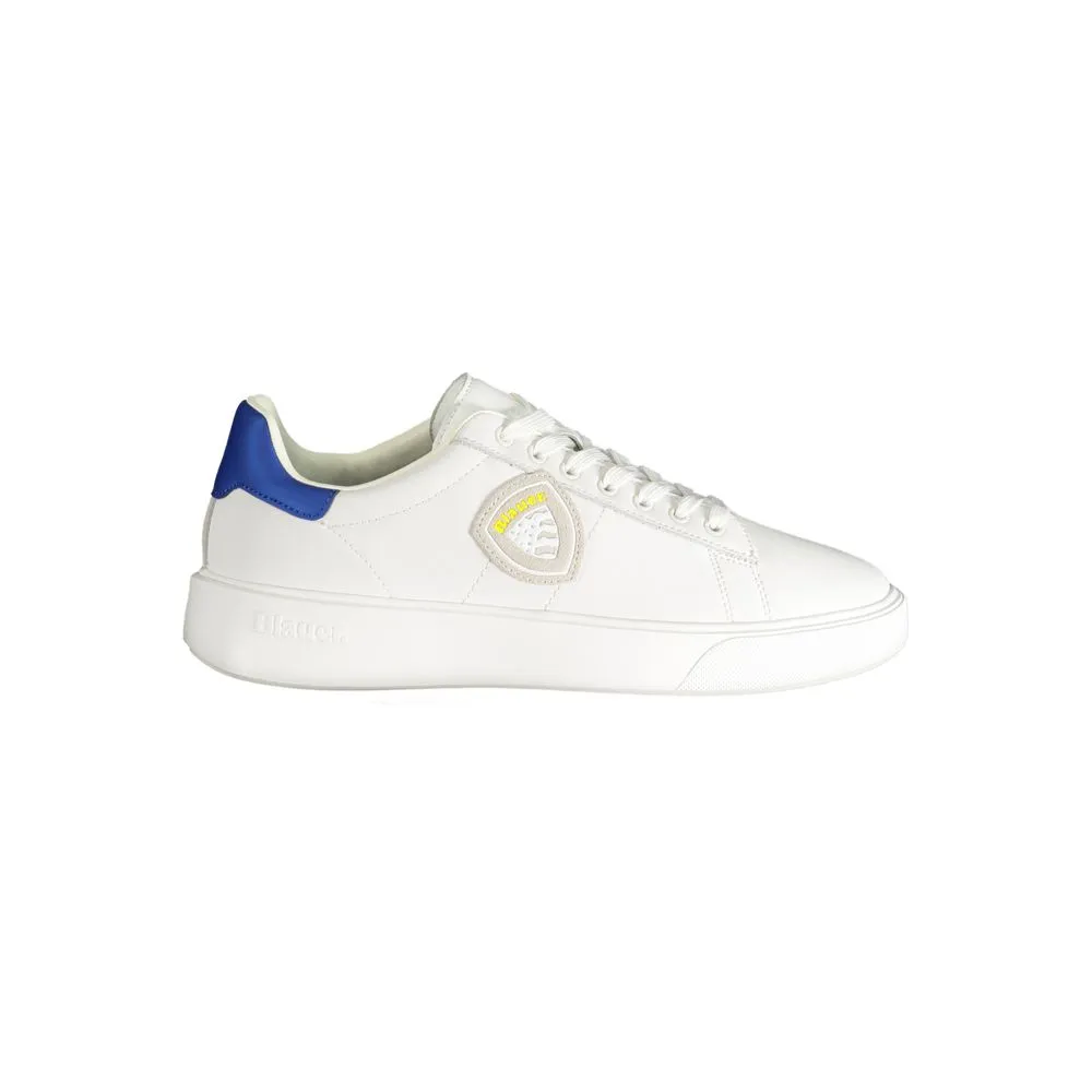 Blauer Men's White Polyester Sneaker