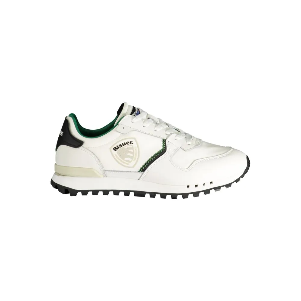 Blauer Men's White Polyester Sneaker