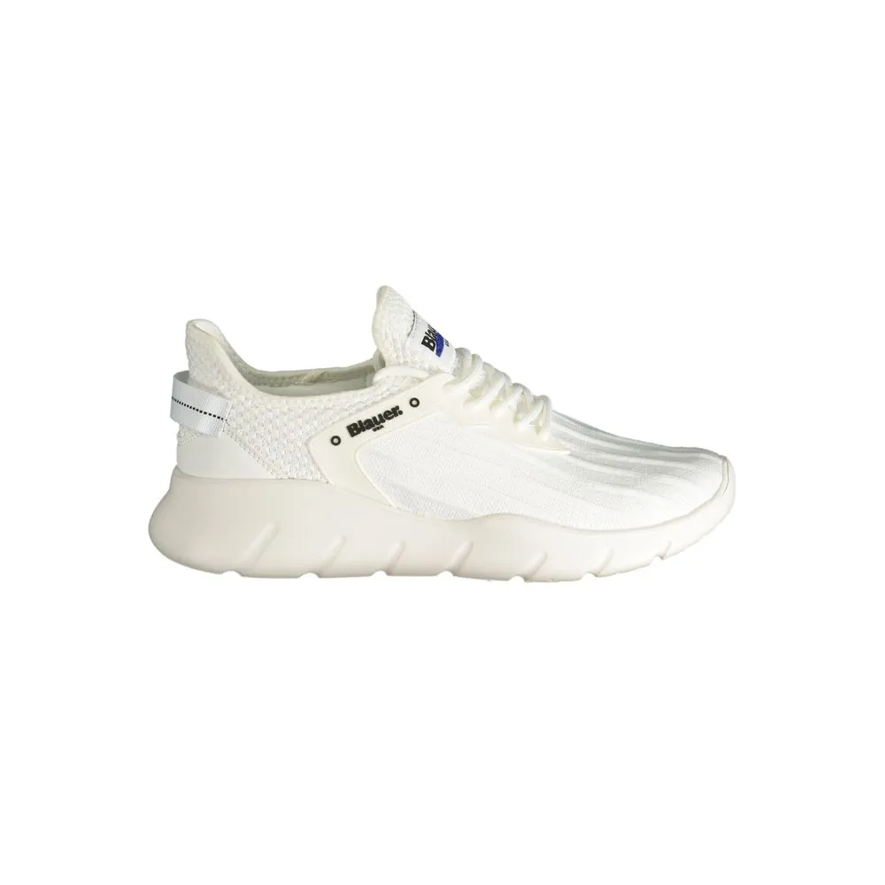 Blauer Men's White Polyester Sneaker