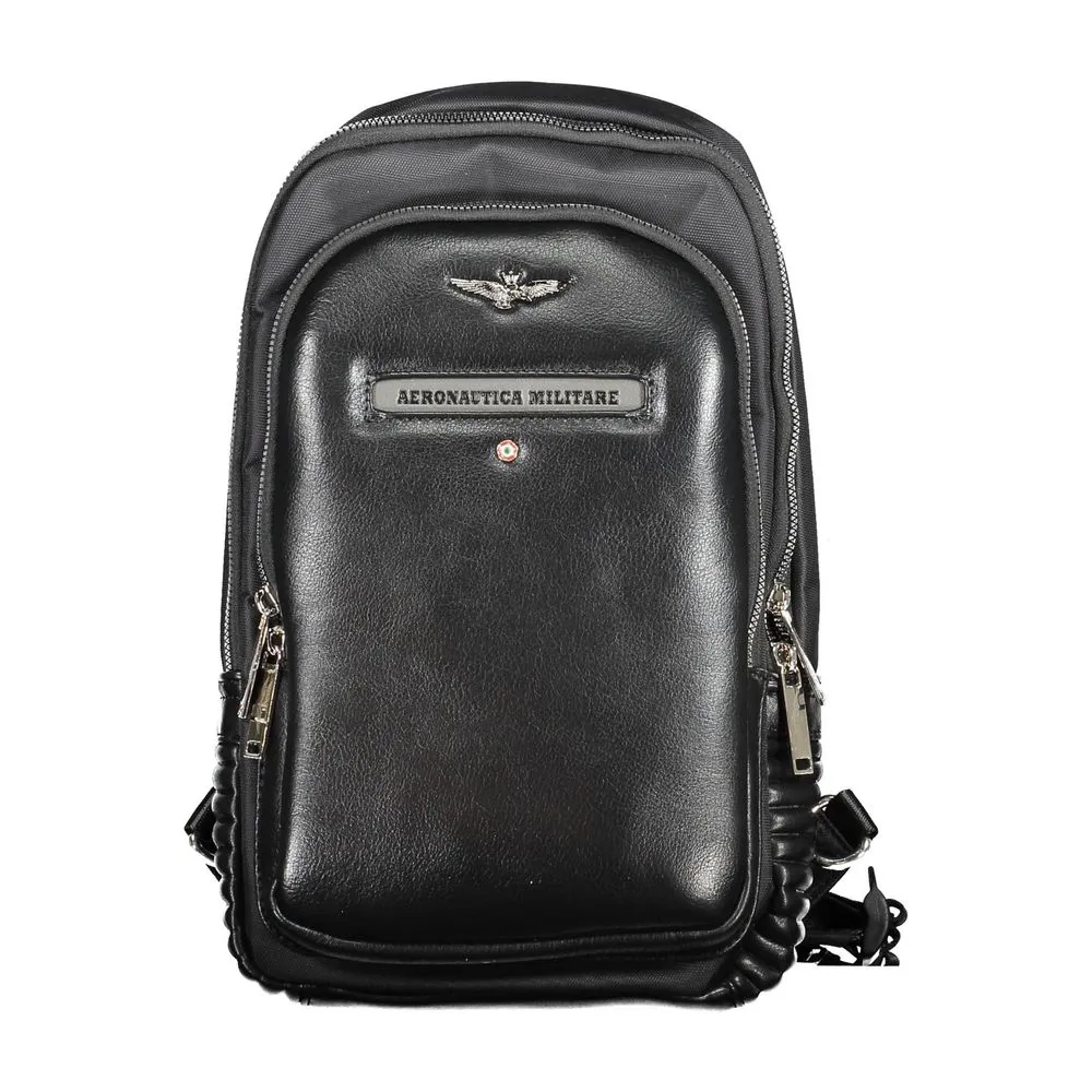 Aeronautica Militare Men's Black Nylon Shoulder Bag