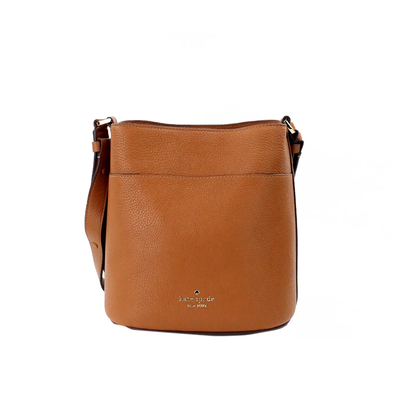 Kate Spade Women's Leila Small Warm Gingerbread Leather Bucket Shoulder Crossbody Bag