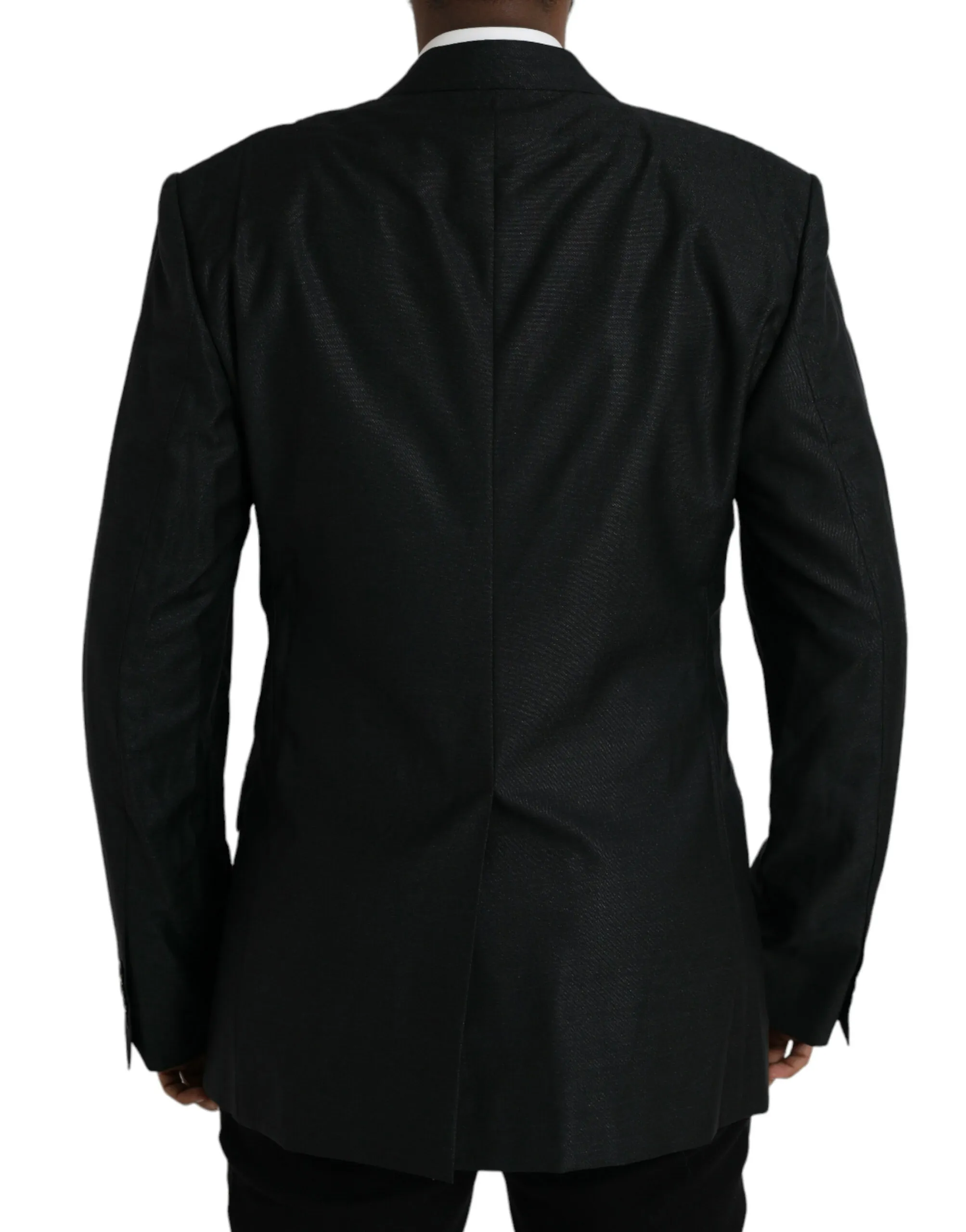 Dolce & Gabbana Men's Black Wool Notch SingleBreasted Coat Blazer