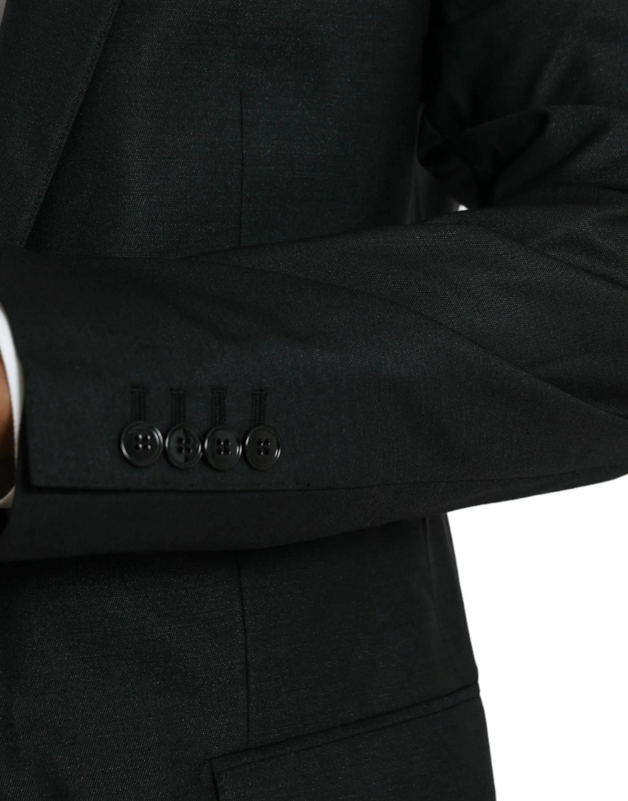 Dolce & Gabbana Men's Black Wool Notch SingleBreasted Coat Blazer