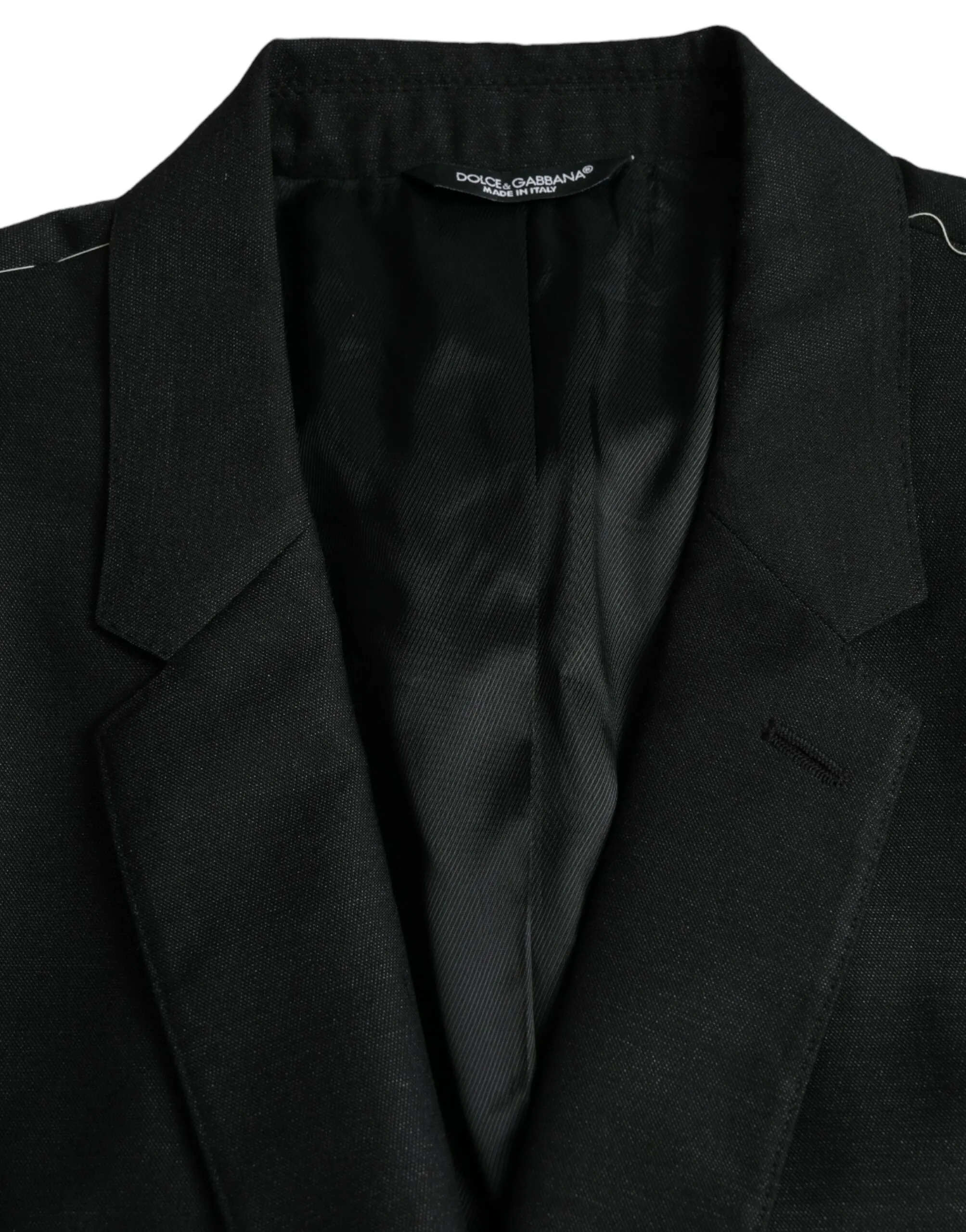 Dolce & Gabbana Men's Black Wool Notch SingleBreasted Coat Blazer