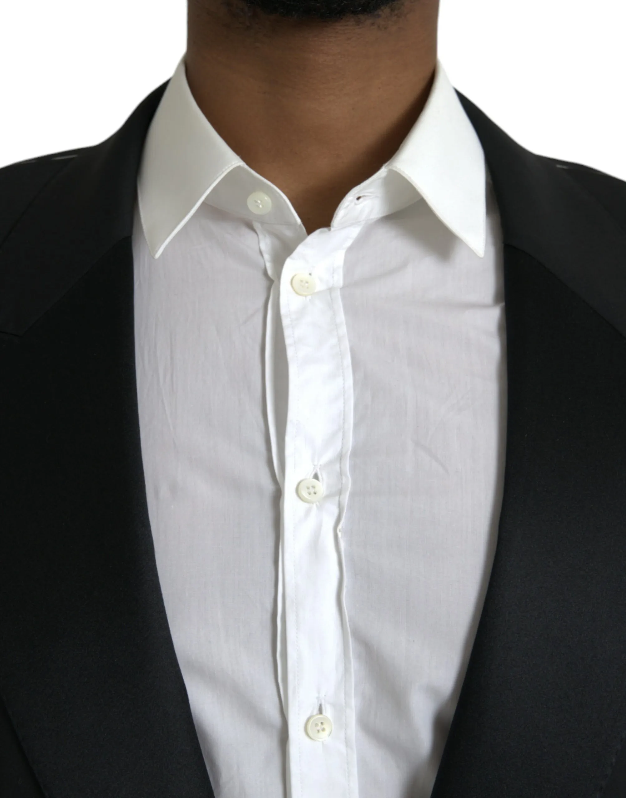 Dolce & Gabbana Men's Black SICILIA Single Breasted Coat Blazer