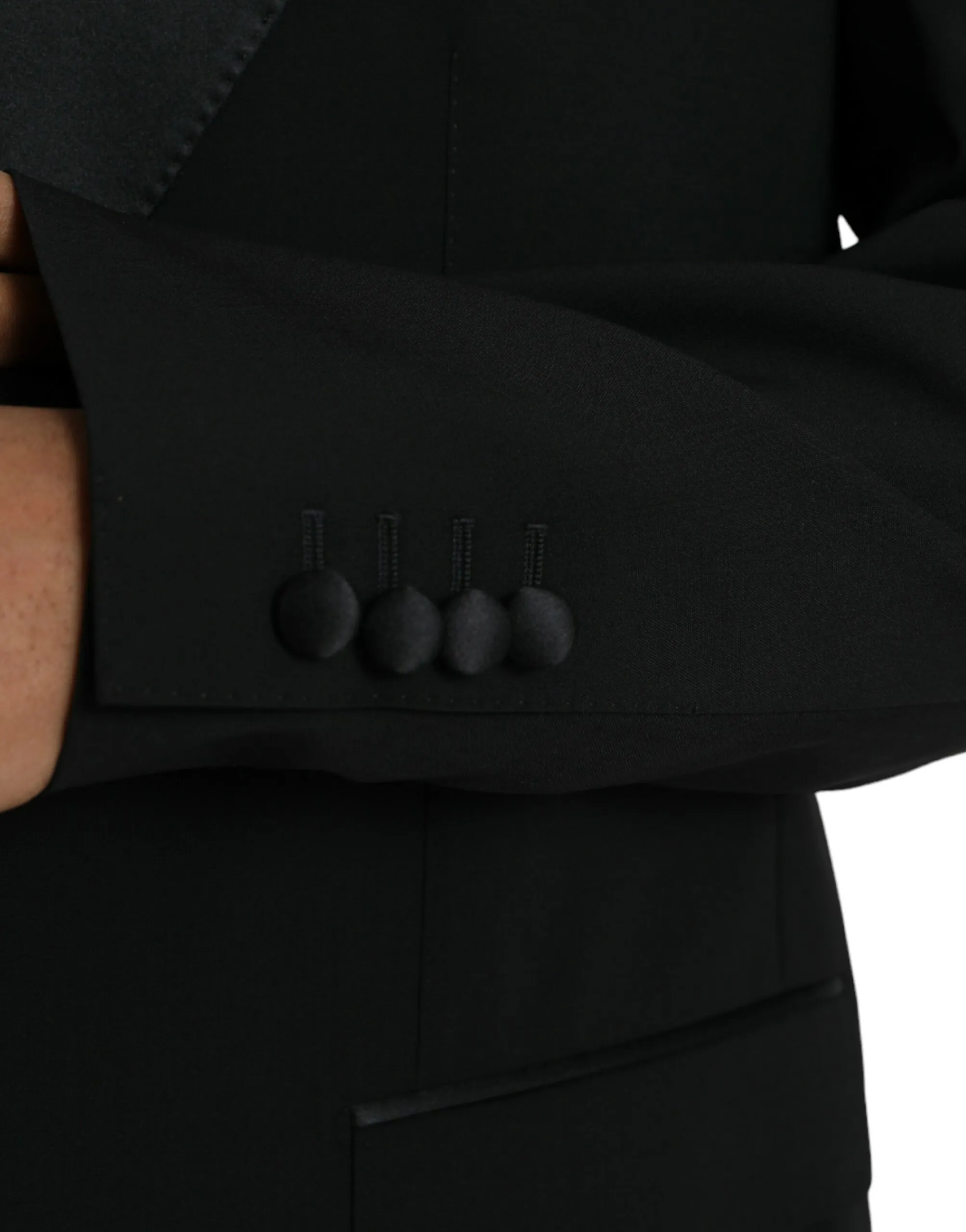 Dolce & Gabbana Men's Black SICILIA Single Breasted Coat Blazer