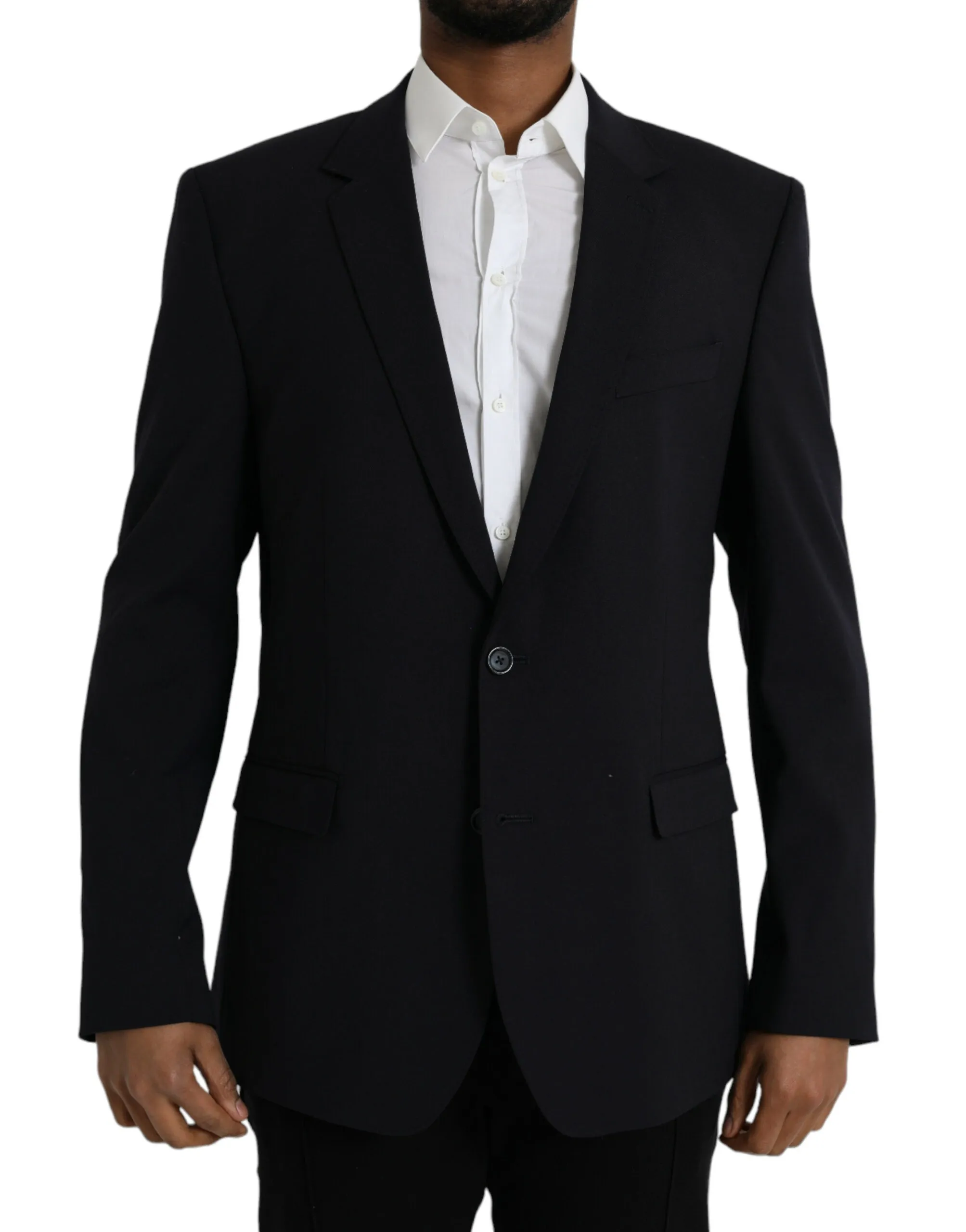Dolce & Gabbana Men's Black MARTINI Single Breasted Coat Blazer