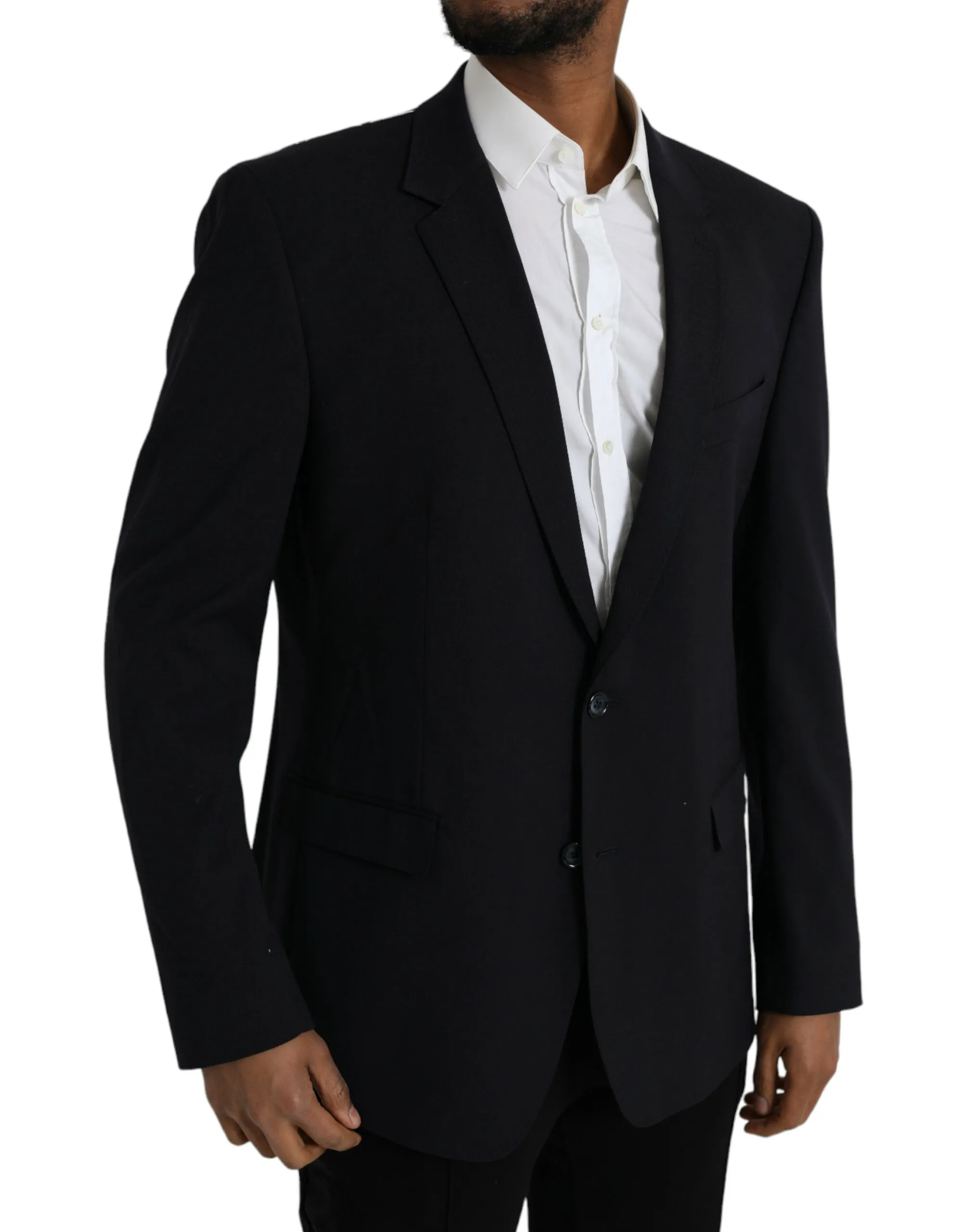 Dolce & Gabbana Men's Black MARTINI Single Breasted Coat Blazer