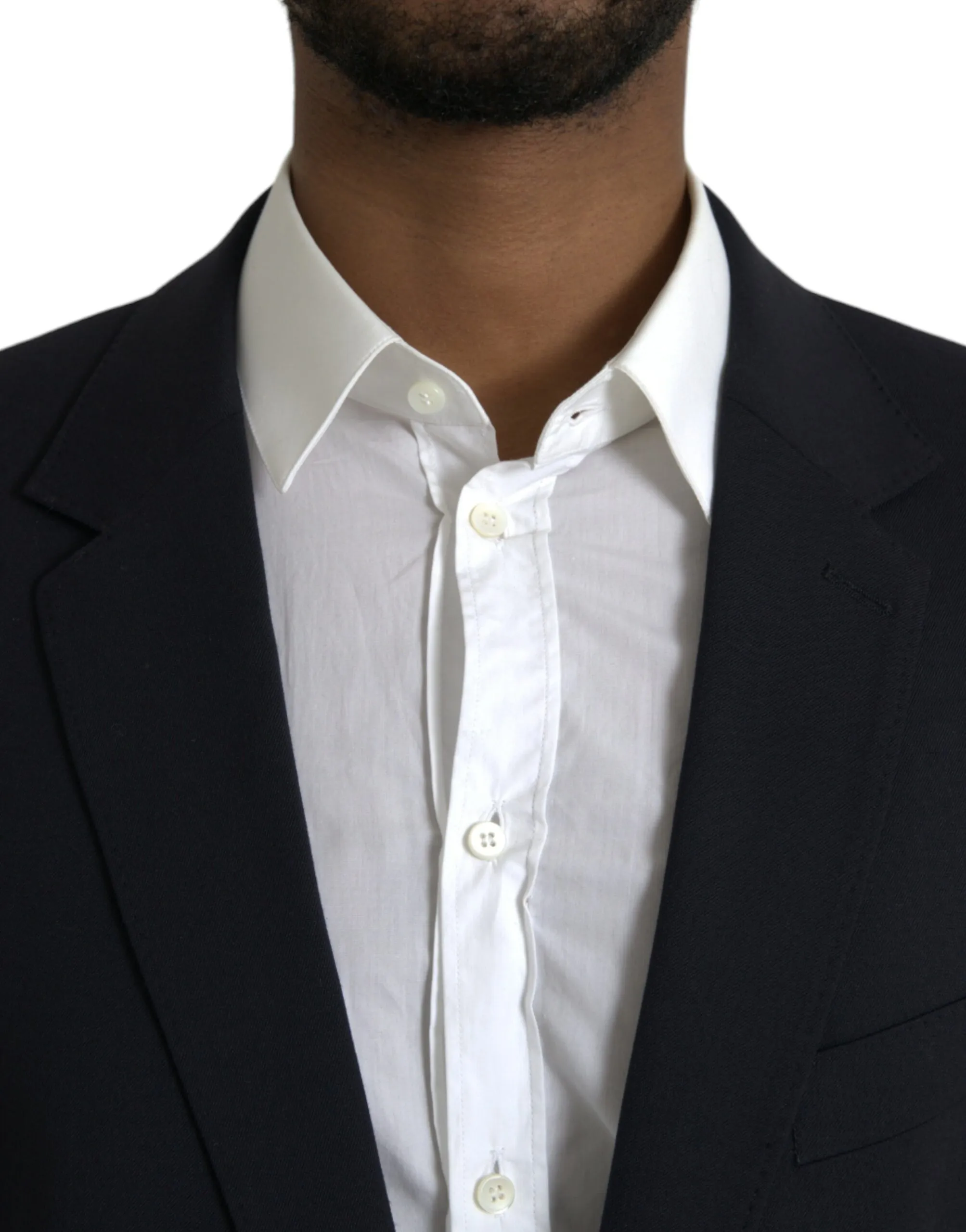 Dolce & Gabbana Men's Black MARTINI Single Breasted Coat Blazer