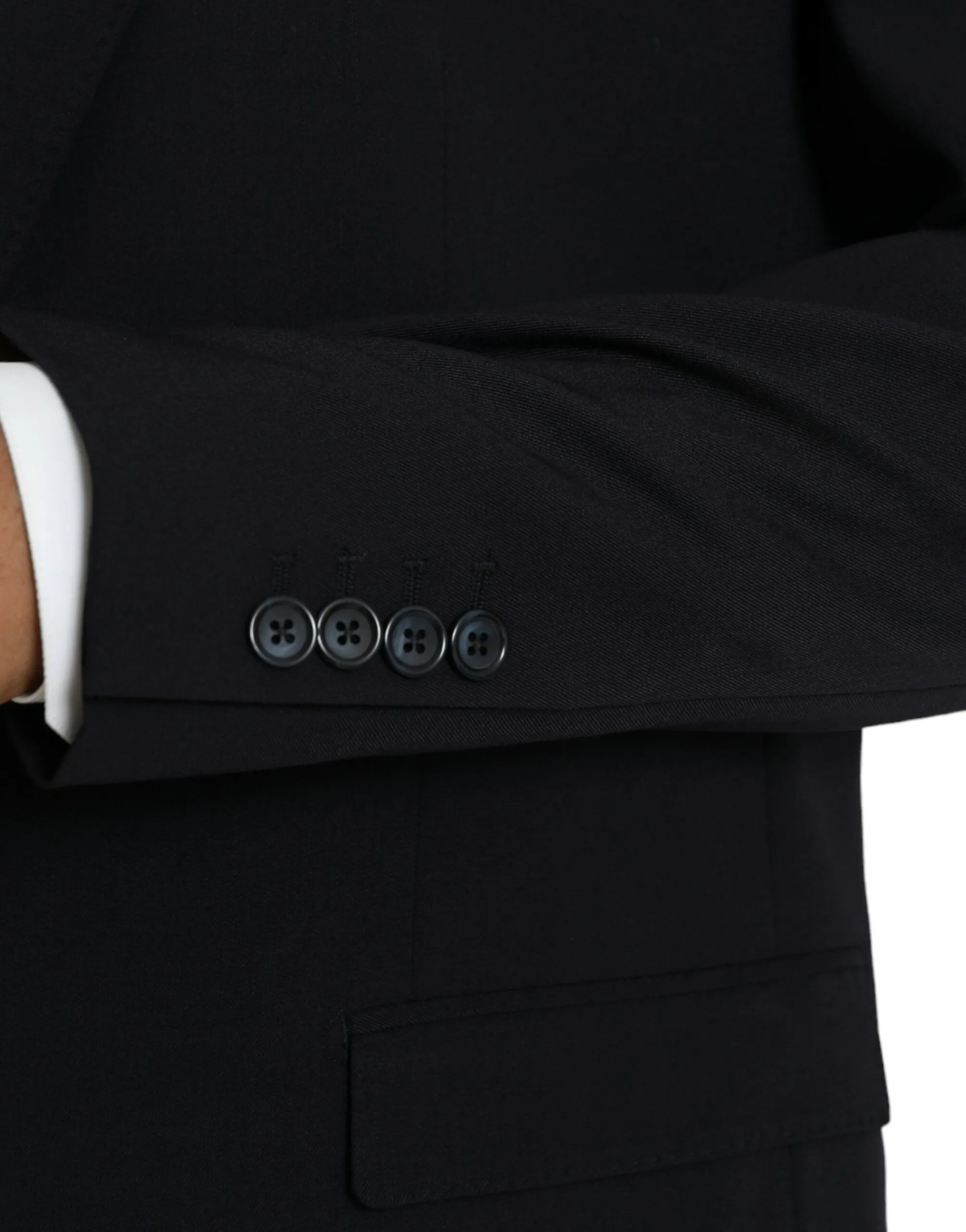 Dolce & Gabbana Men's Black MARTINI Single Breasted Coat Blazer