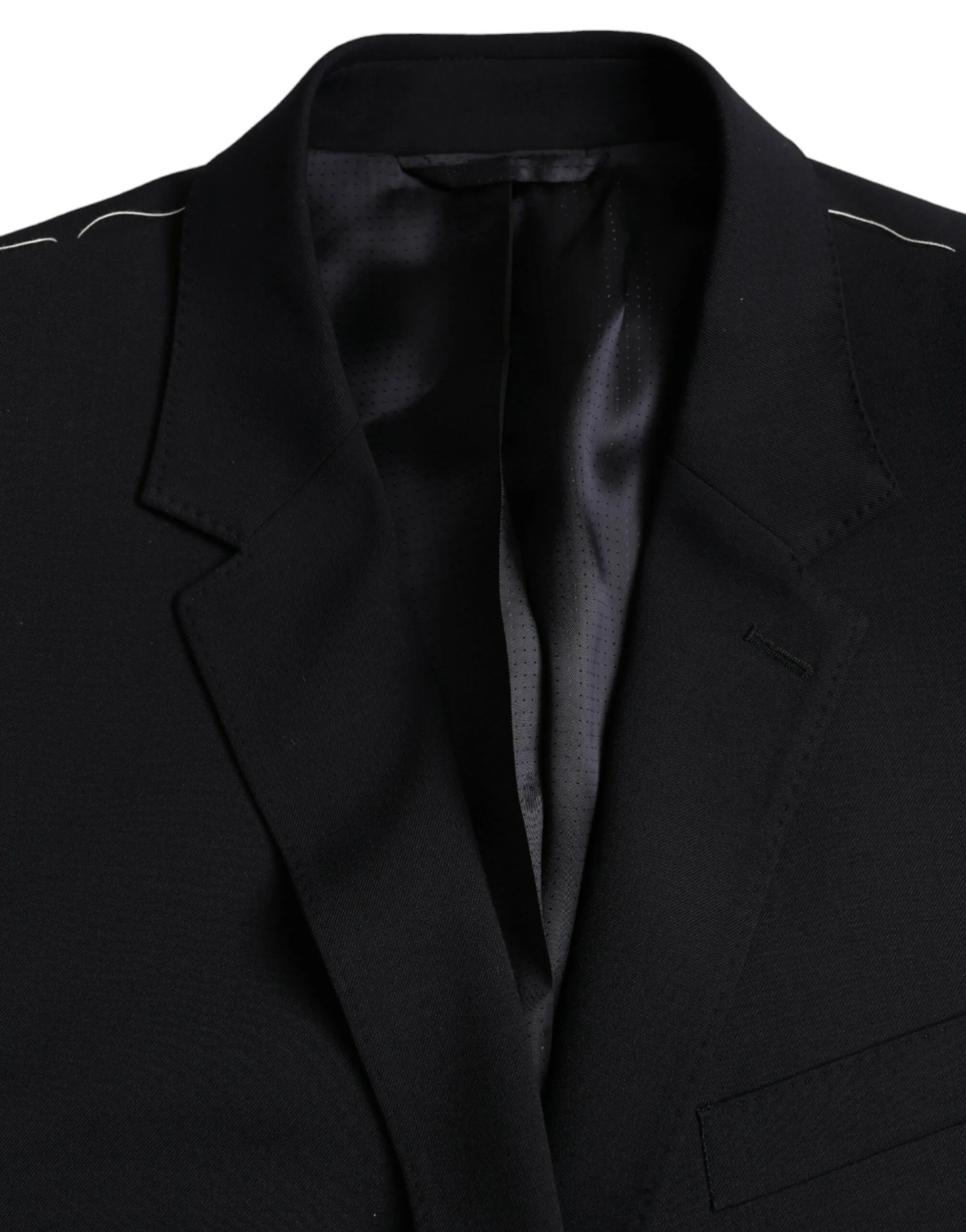 Dolce & Gabbana Men's Black MARTINI Single Breasted Coat Blazer