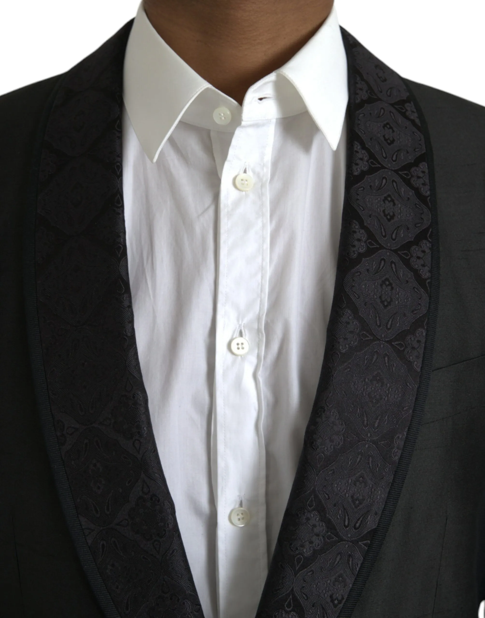 Dolce & Gabbana Men's Black MARTINI Single Breasted Coat Blazer