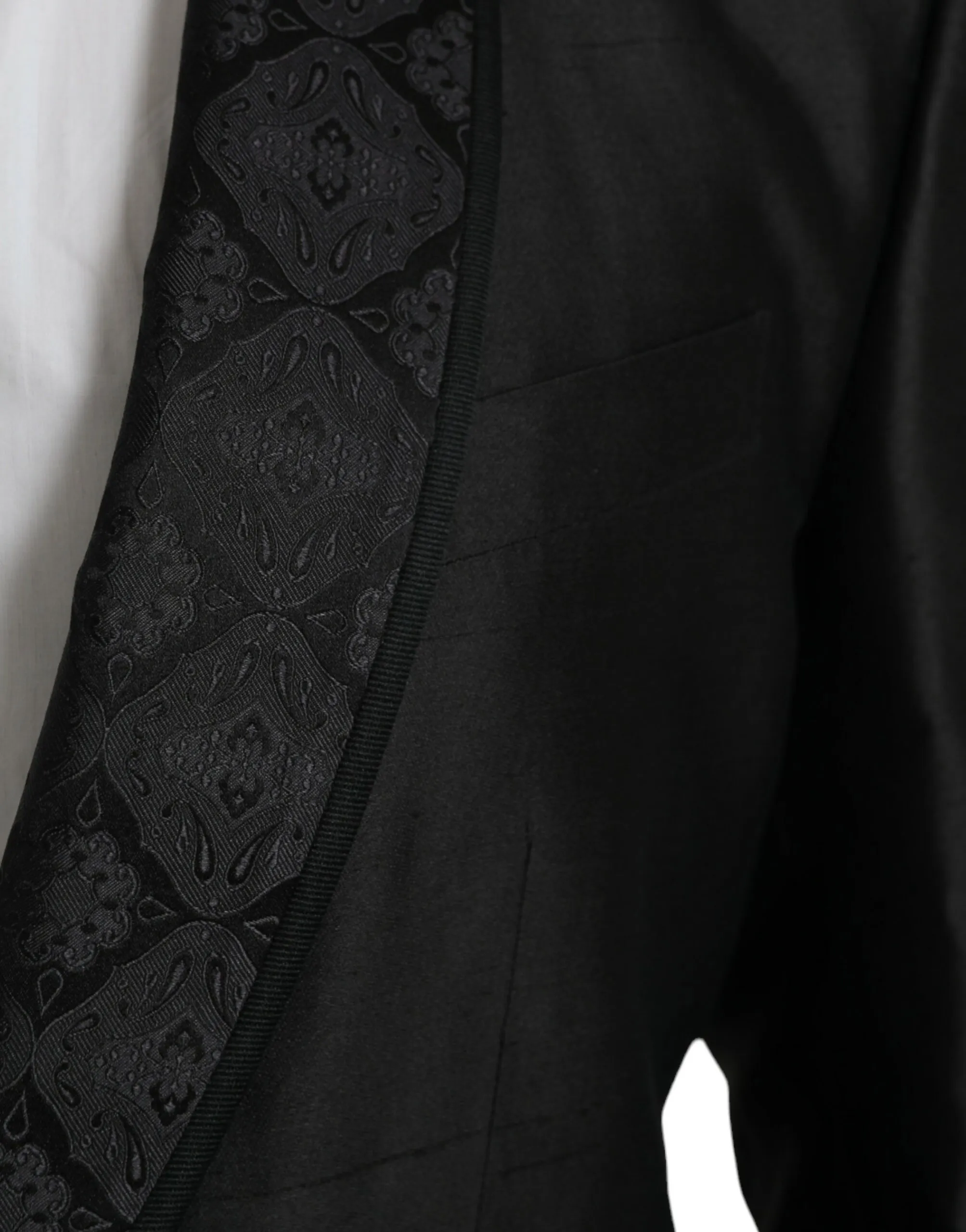Dolce & Gabbana Men's Black MARTINI Single Breasted Coat Blazer