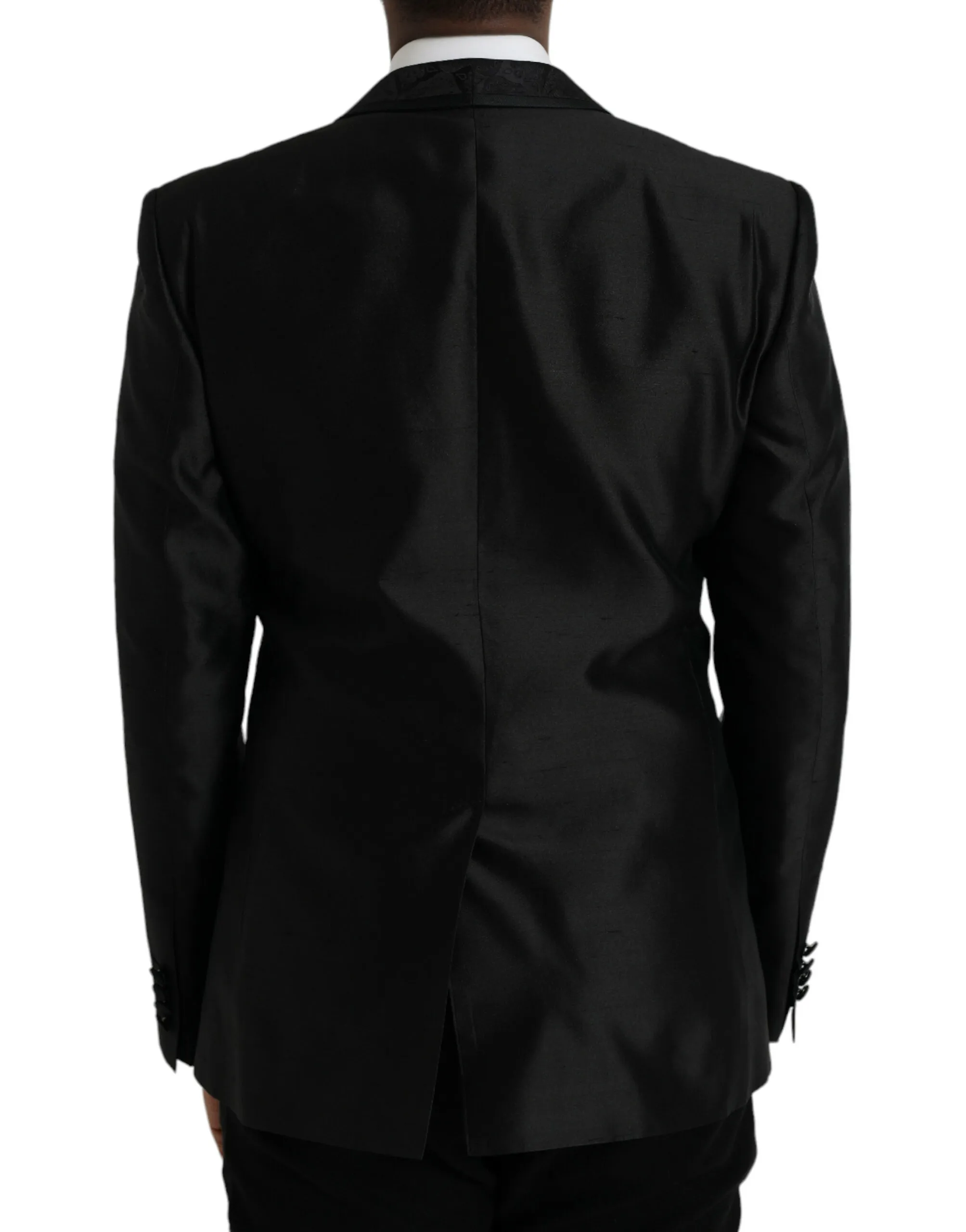 Dolce & Gabbana Men's Black MARTINI Single Breasted Coat Blazer