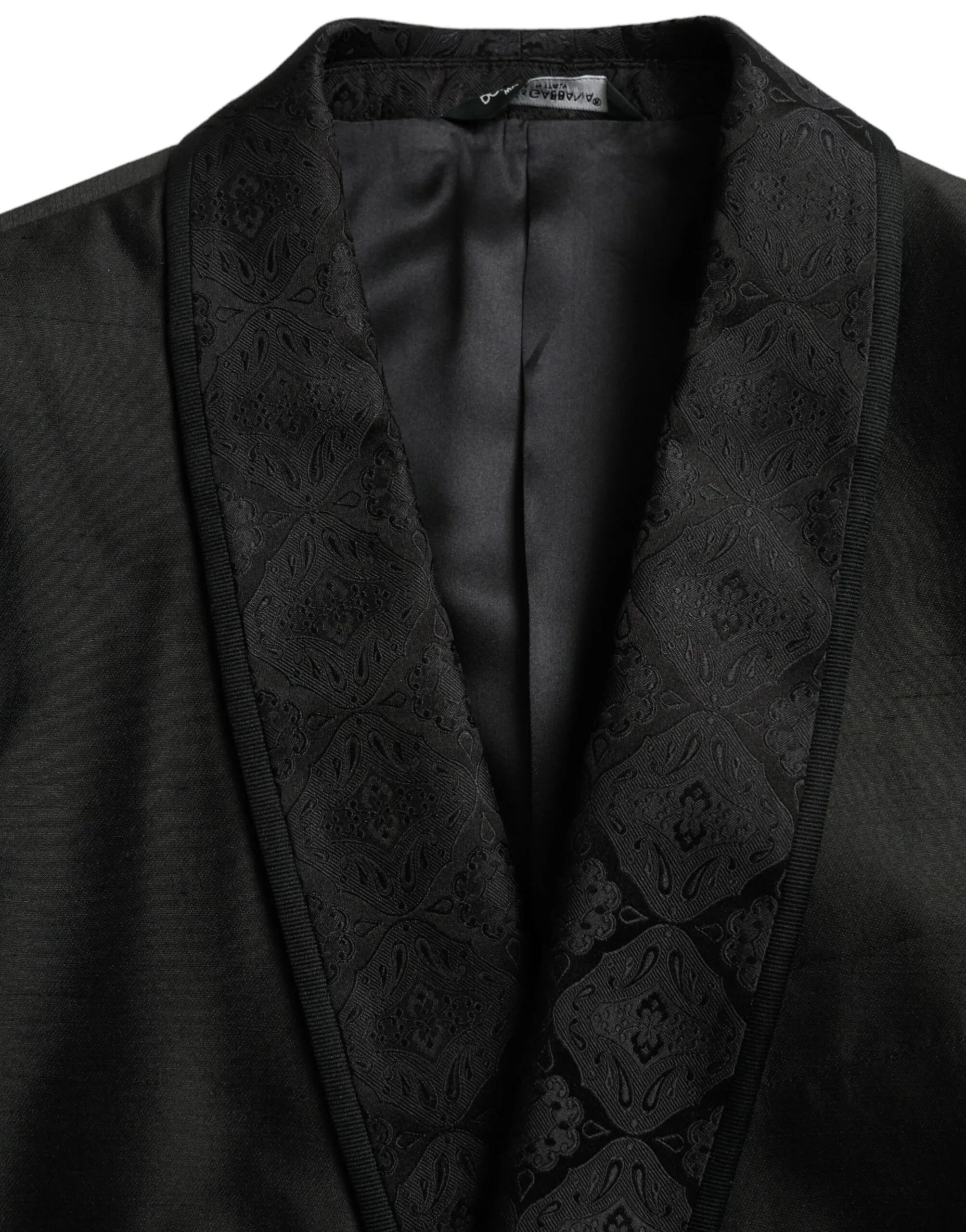 Dolce & Gabbana Men's Black MARTINI Single Breasted Coat Blazer