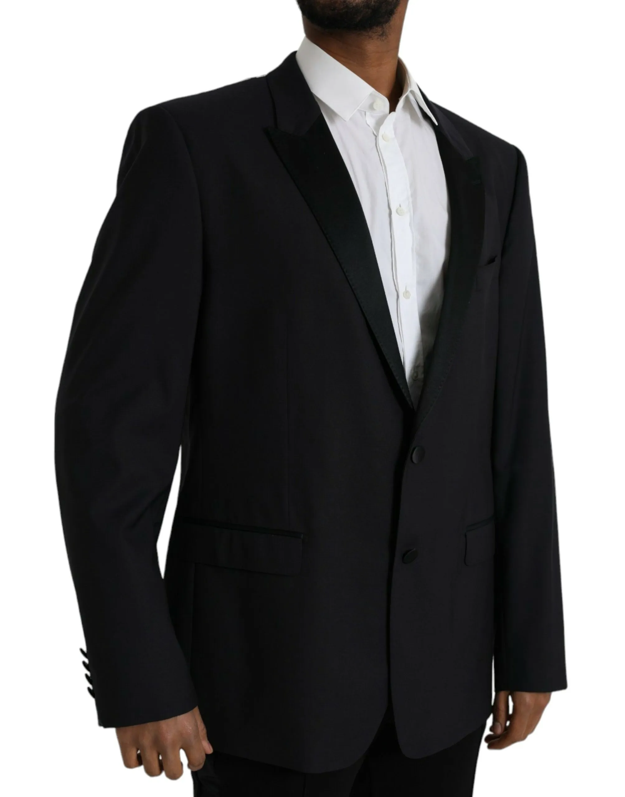 Dolce & Gabbana Men's Blue MARTINI Single Breasted Coat Blazer