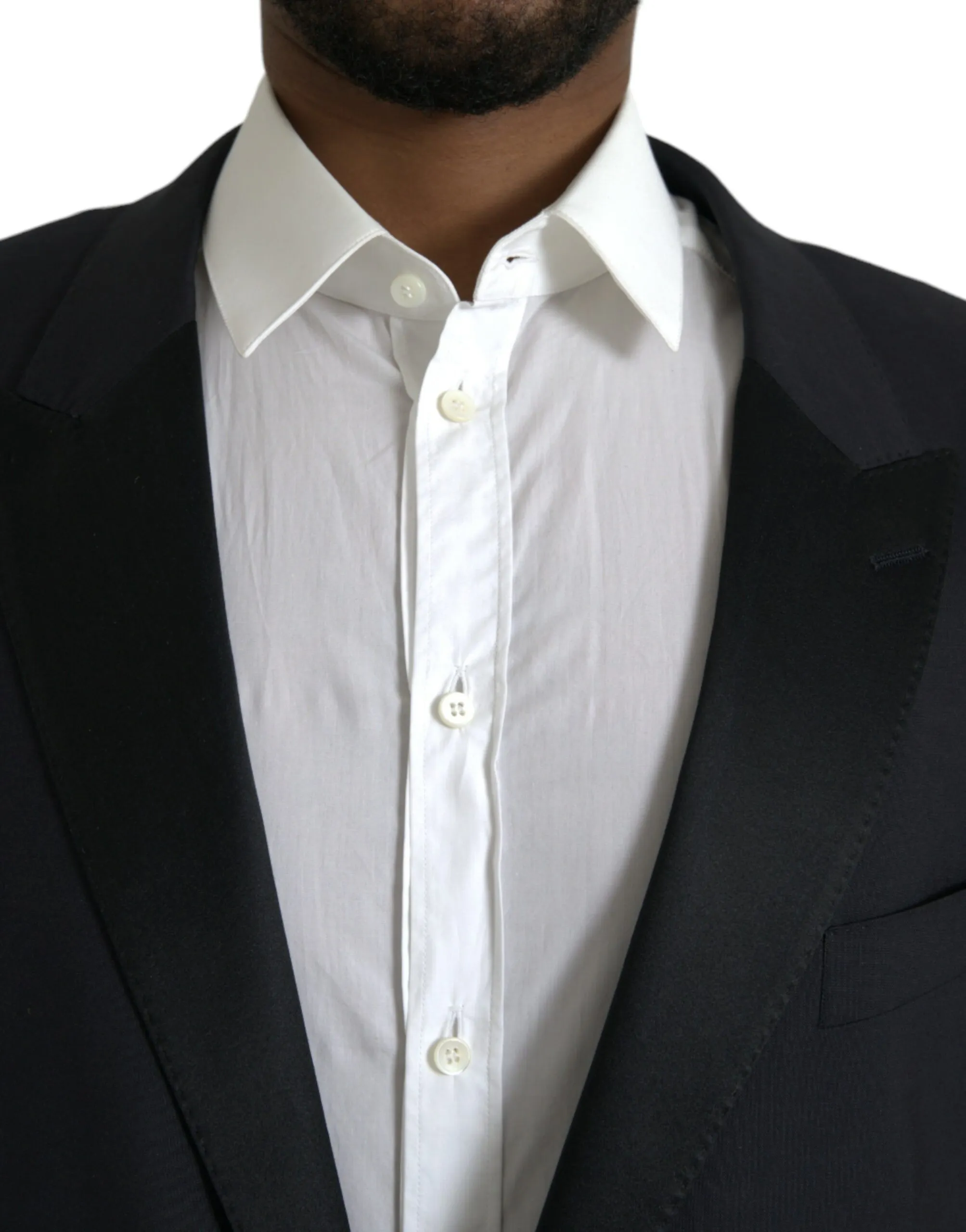 Dolce & Gabbana Men's Blue MARTINI Single Breasted Coat Blazer
