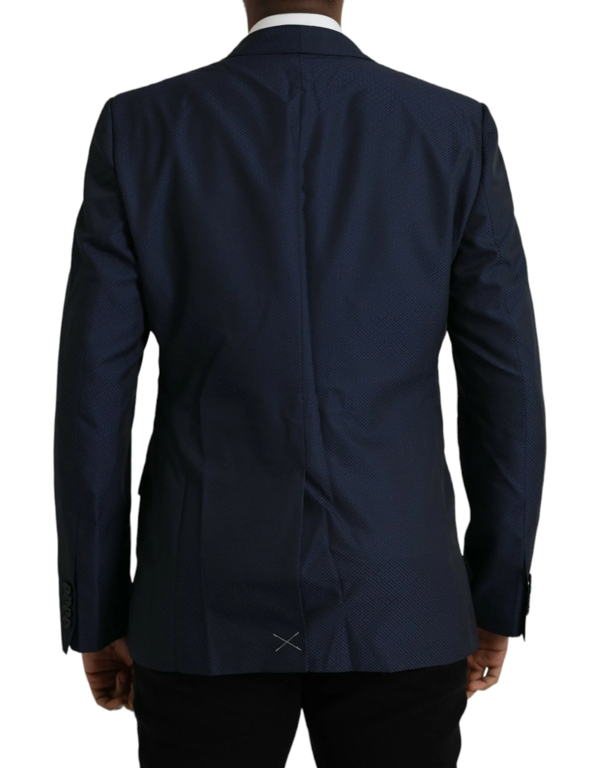 Dolce & Gabbana Men's Blue MARTINI Shawl Single Breasted Blazer