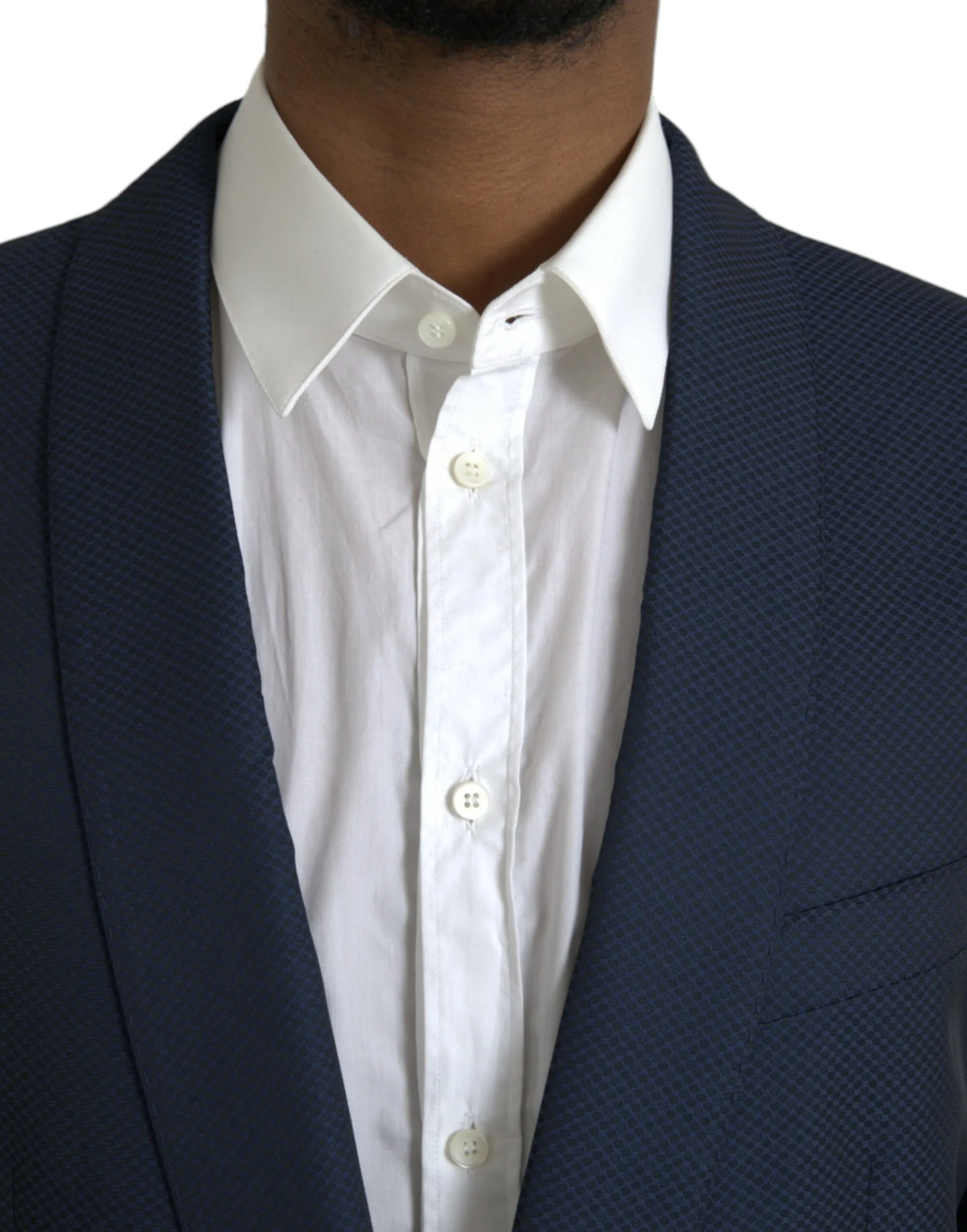 Dolce & Gabbana Men's Blue MARTINI Shawl Single Breasted Blazer