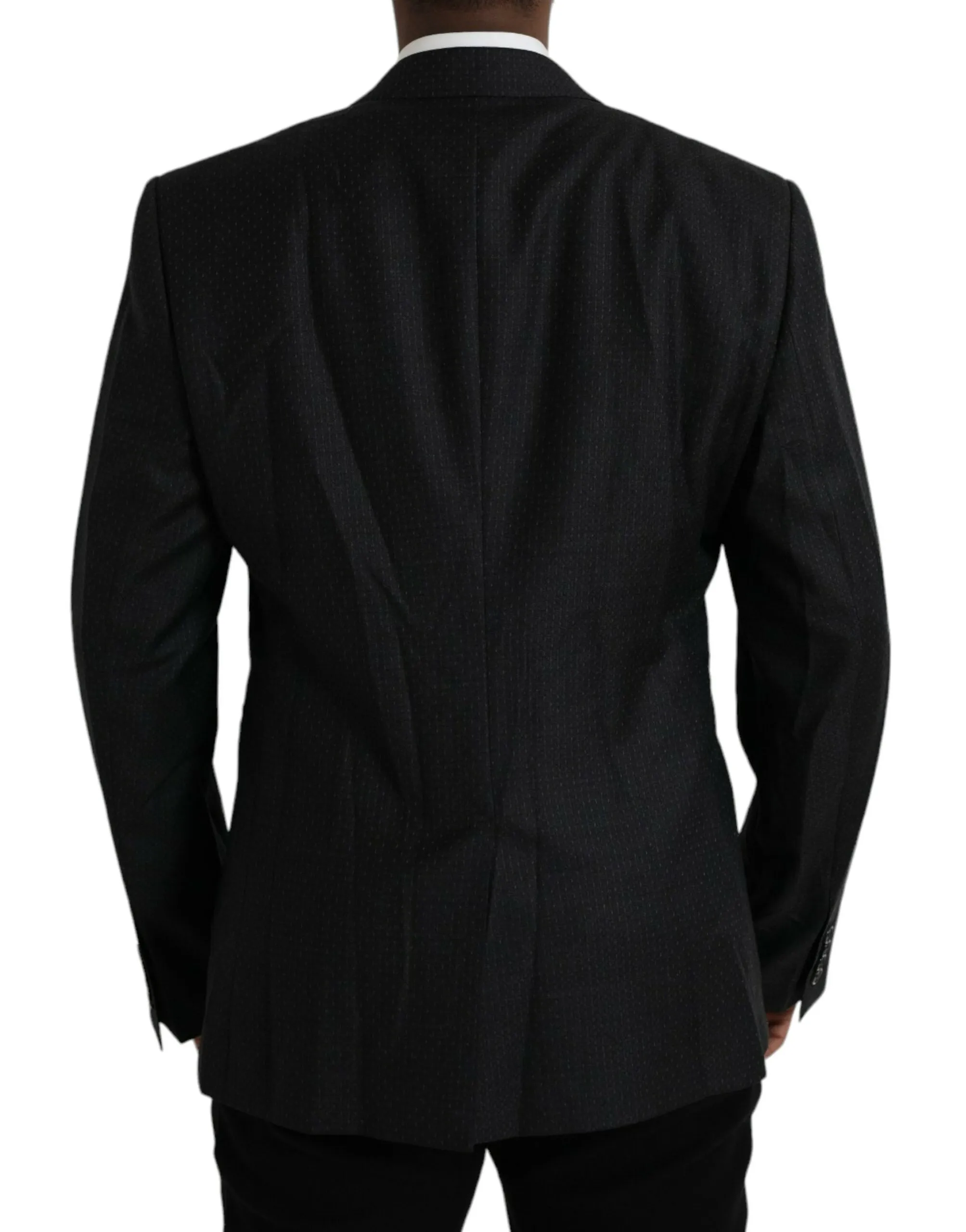 Dolce & Gabbana Men's Black Wool MARTINI Single Breasted Coat Blazer