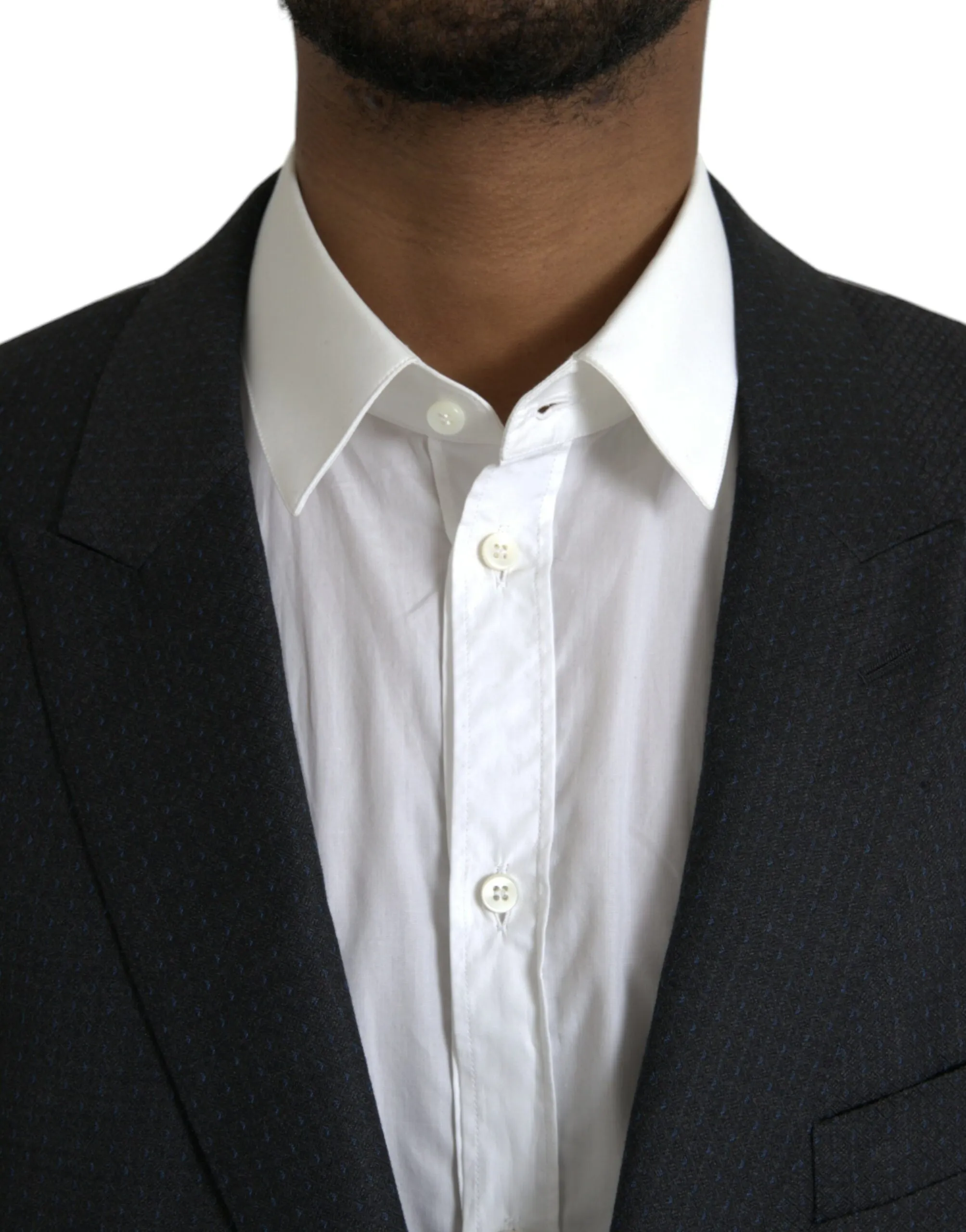 Dolce & Gabbana Men's Black Wool MARTINI Single Breasted Coat Blazer