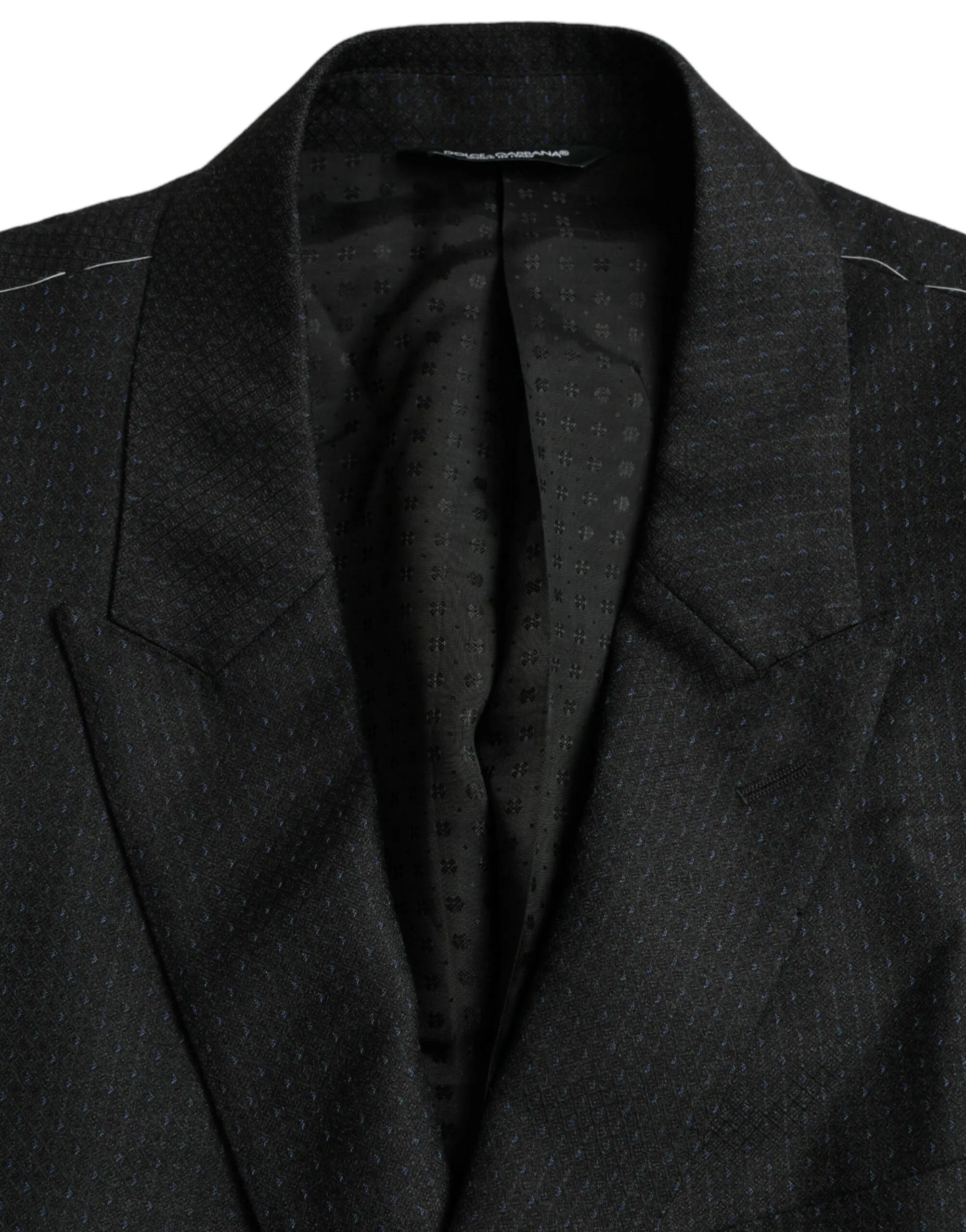 Dolce & Gabbana Men's Black Wool MARTINI Single Breasted Coat Blazer