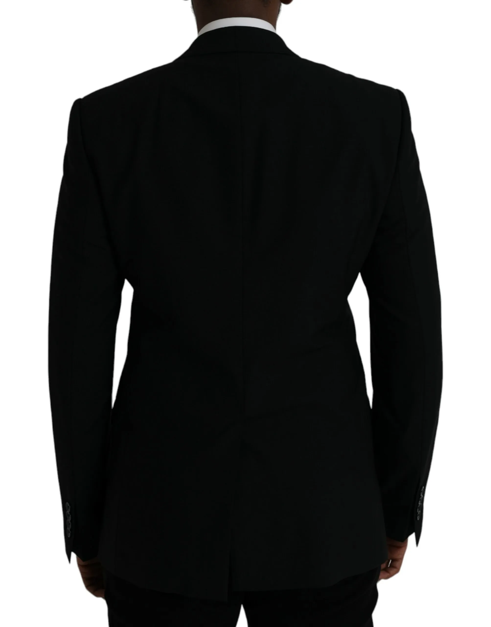 Dolce & Gabbana Men's Black Crown Bee MARTINI Single Breasted Coat Blazer