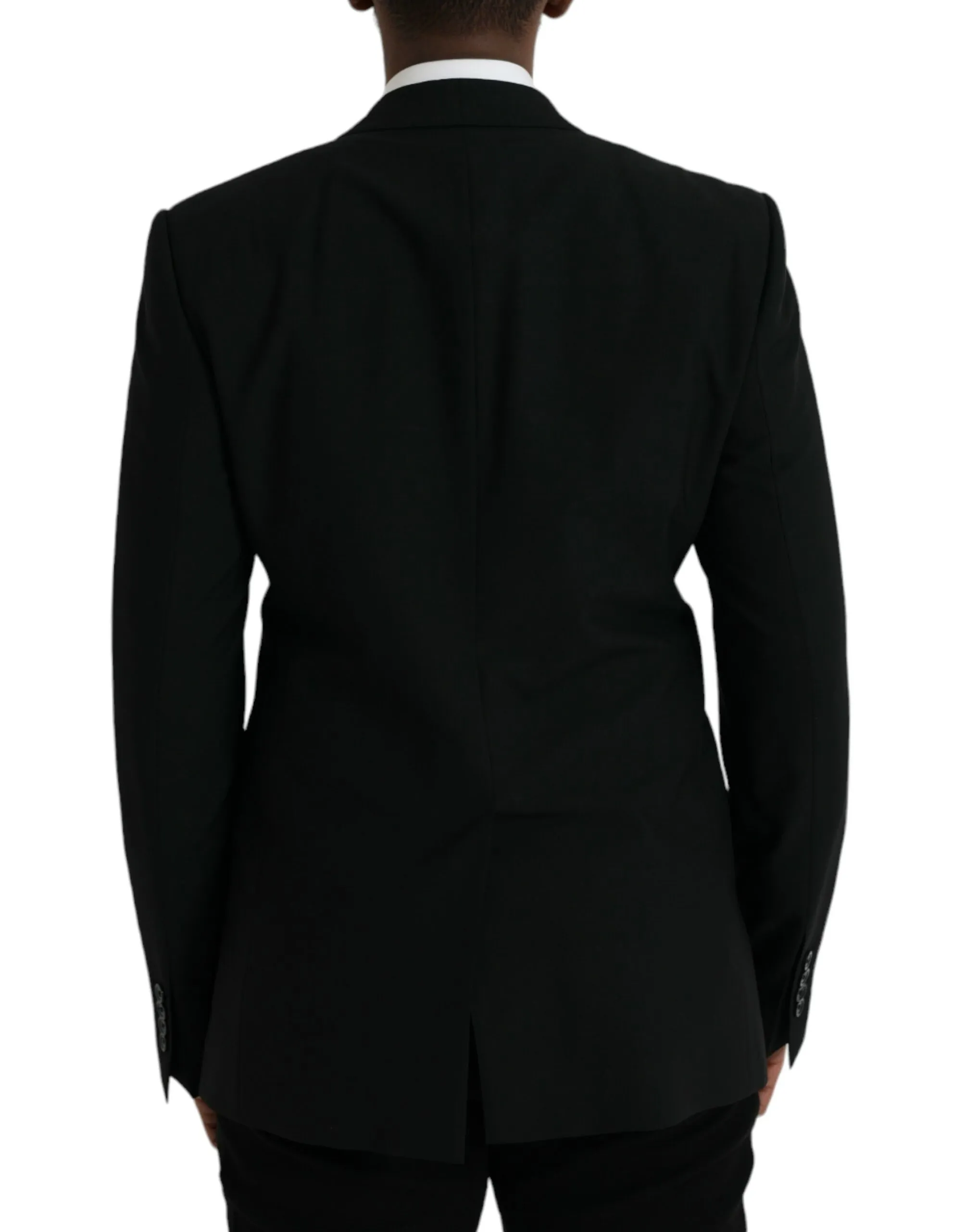 Dolce & Gabbana Men's Black Crown Bee MARTINI Single Breasted Coat Blazer