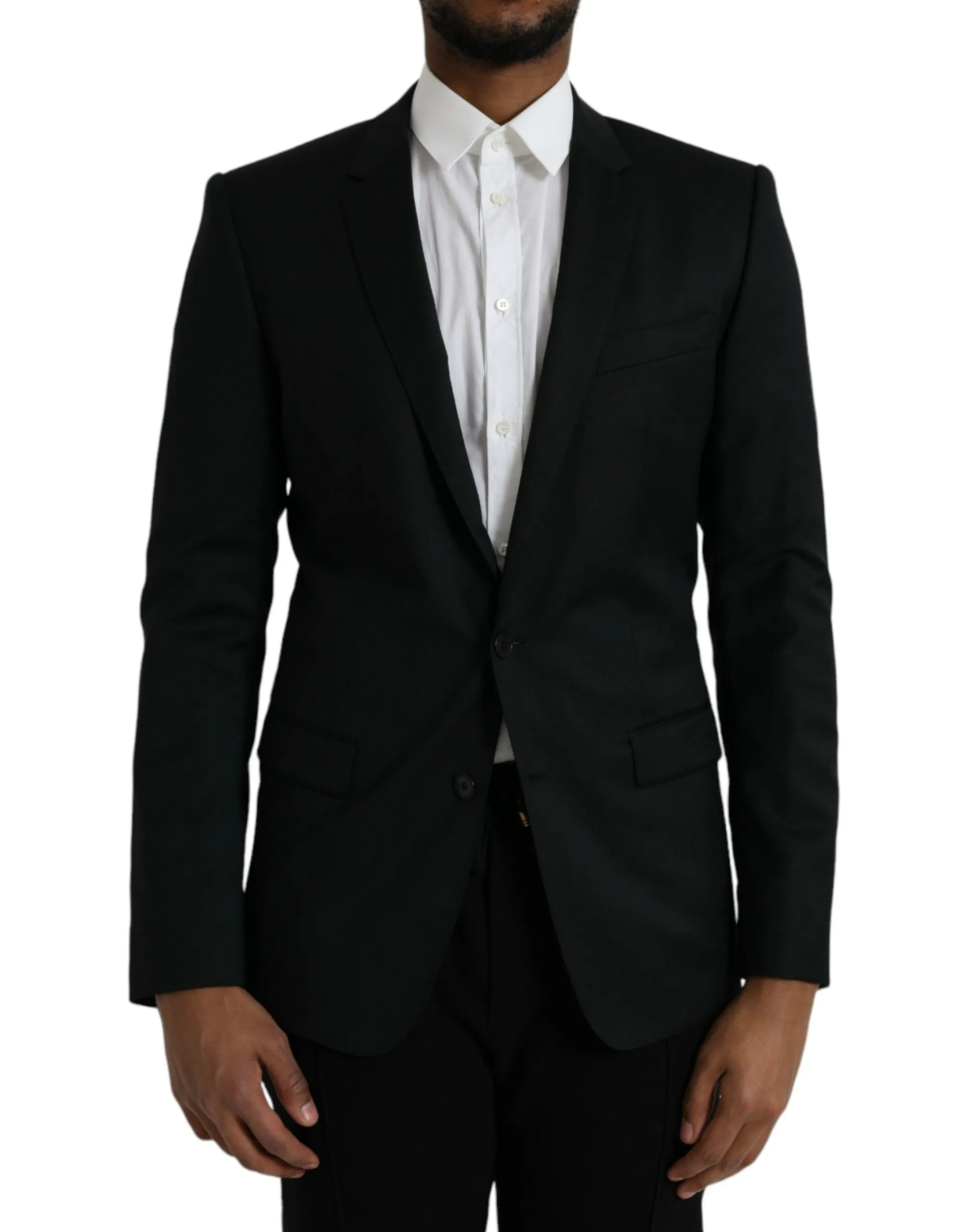 Dolce & Gabbana Men's Black Wool MARTINI Single Breasted Blazer