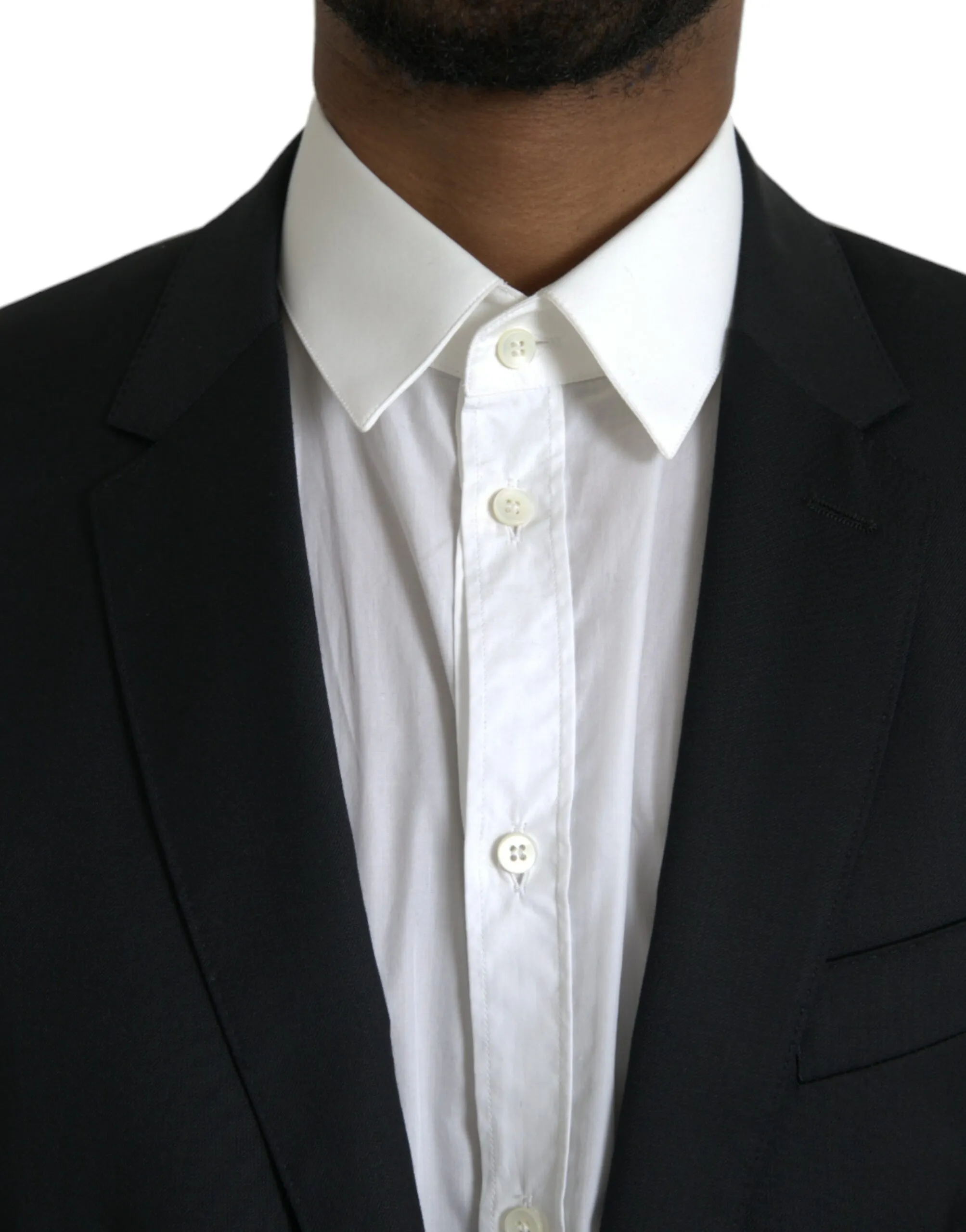 Dolce & Gabbana Men's Black Wool MARTINI Single Breasted Blazer
