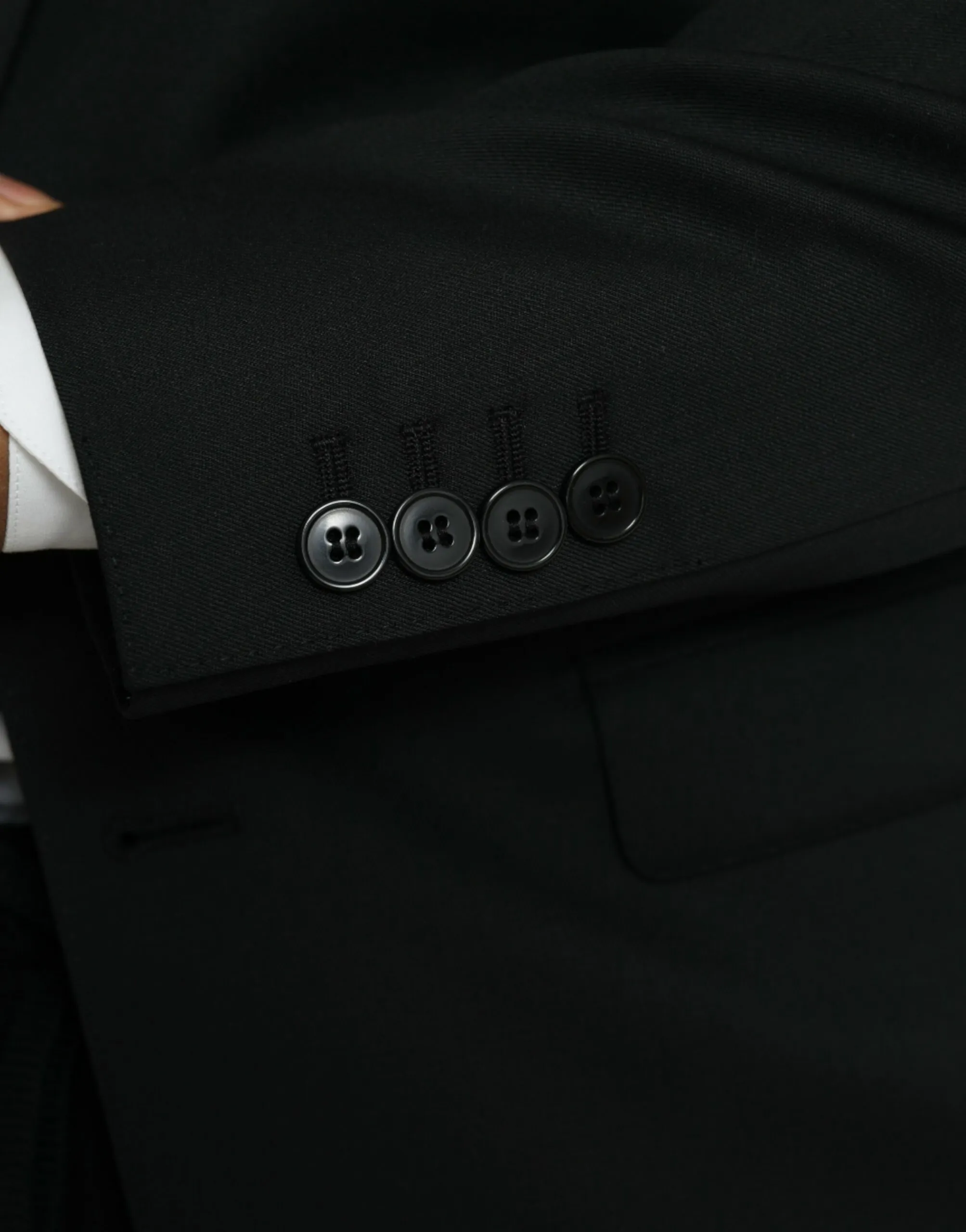 Dolce & Gabbana Men's Black Wool MARTINI Single Breasted Blazer