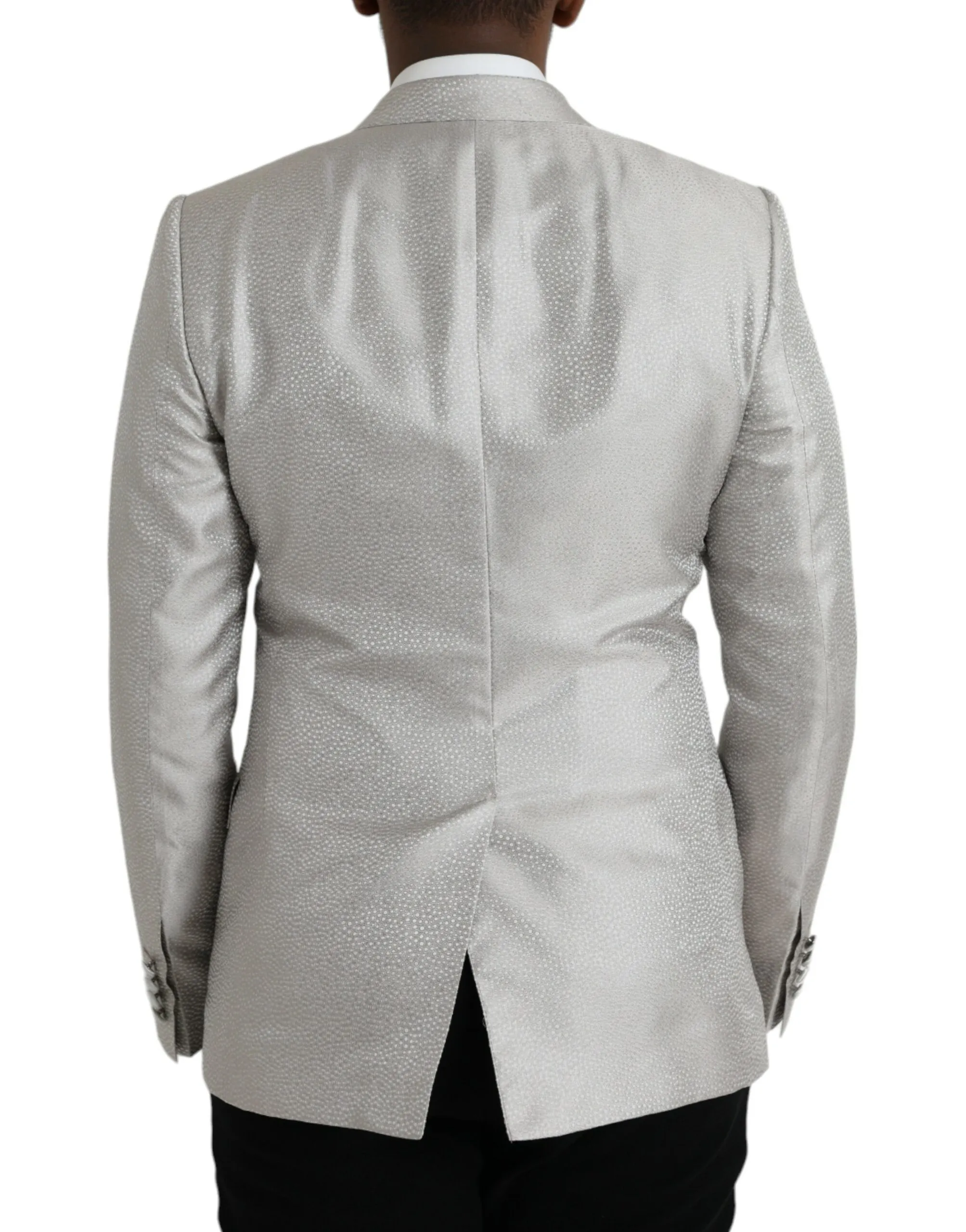 Dolce & Gabbana Men's Off White MARTINI Double Breasted Coat Blazer