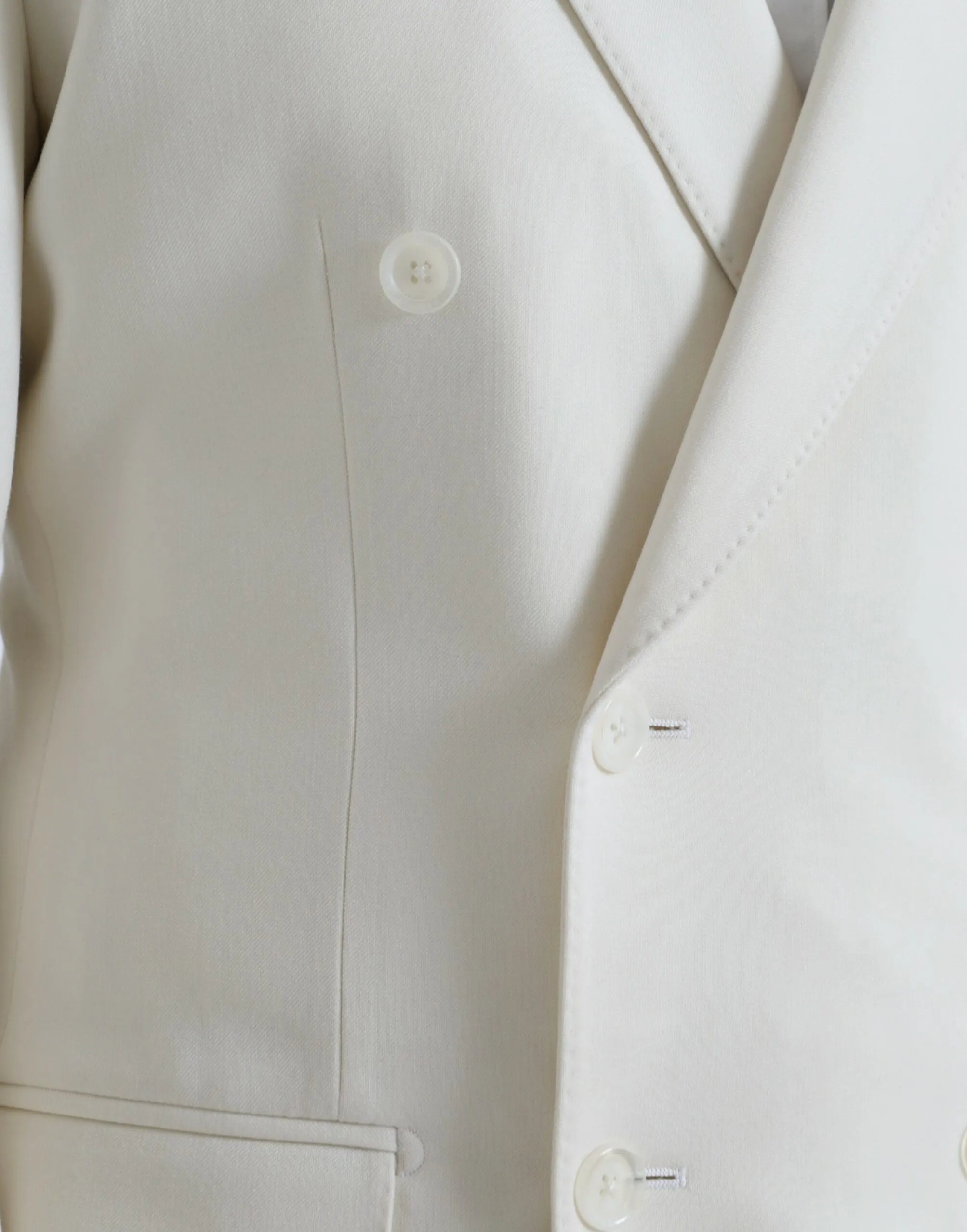 Dolce & Gabbana Men's White Wool MARTINI Double Breasted Blazer