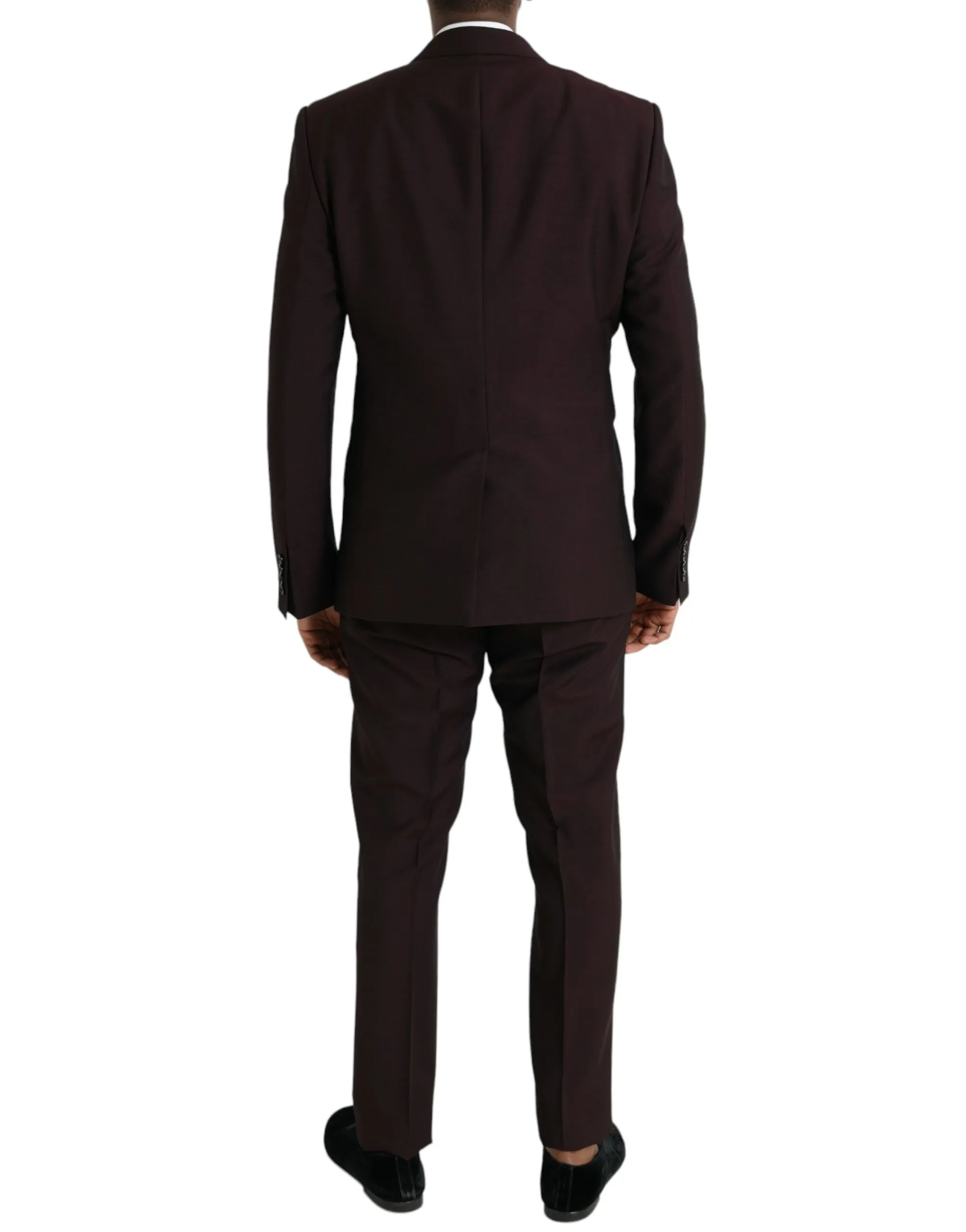 Dolce & Gabbana Men's Maroon Wool MARTINI Formal 3 Piece Suit