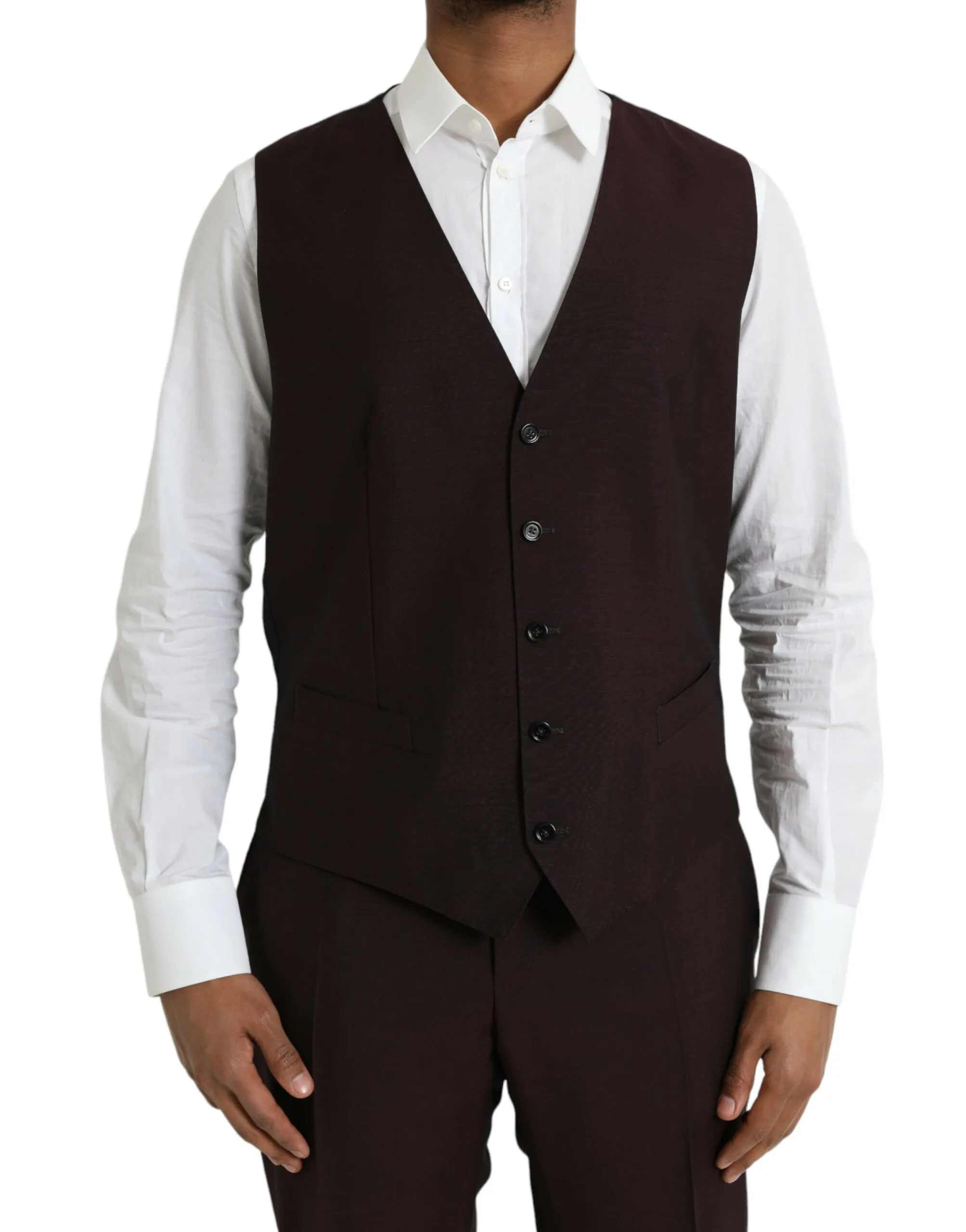 Dolce & Gabbana Men's Maroon Wool MARTINI Formal 3 Piece Suit