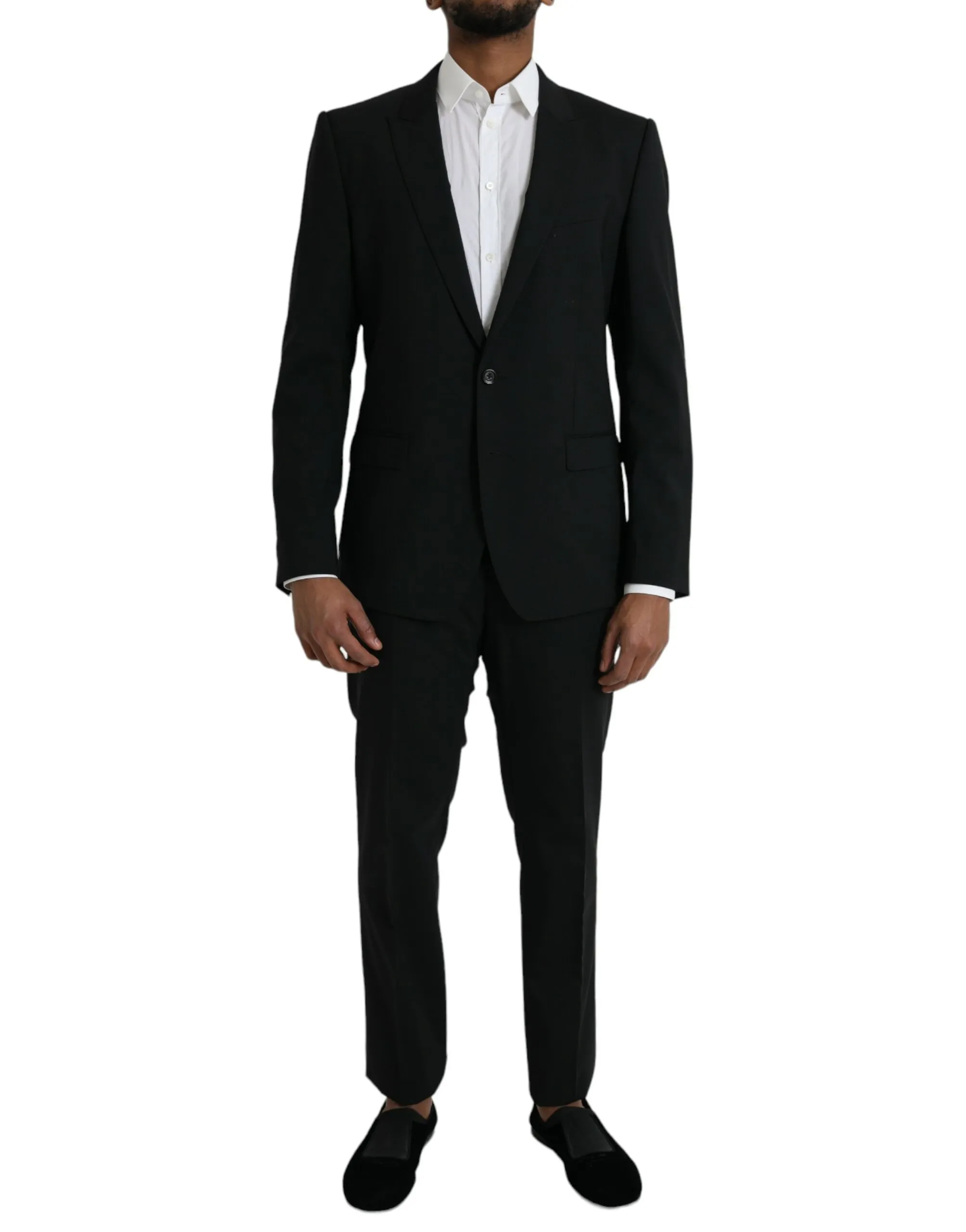 Dolce & Gabbana Men's Black Wool MARTINI Formal 2 Piece Suit