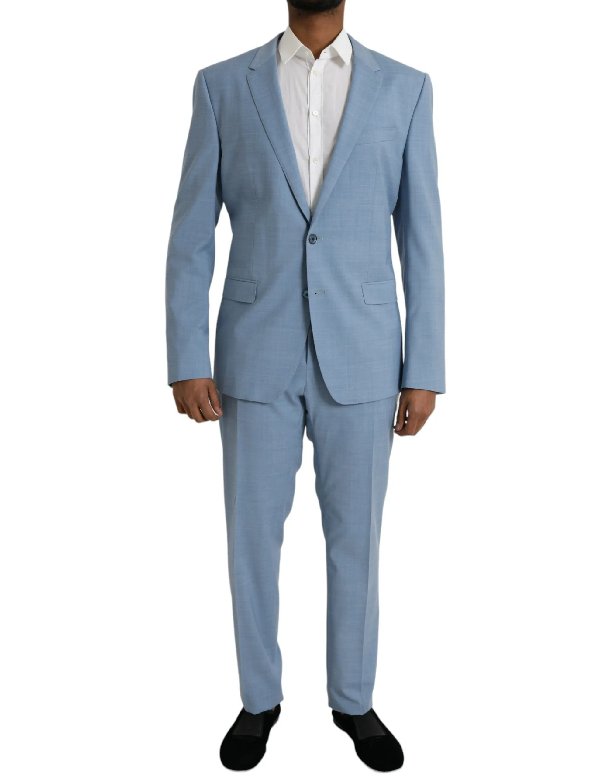 Dolce & Gabbana Men's Light Blue Polyester MARTINI Formal 2 Piece Suit