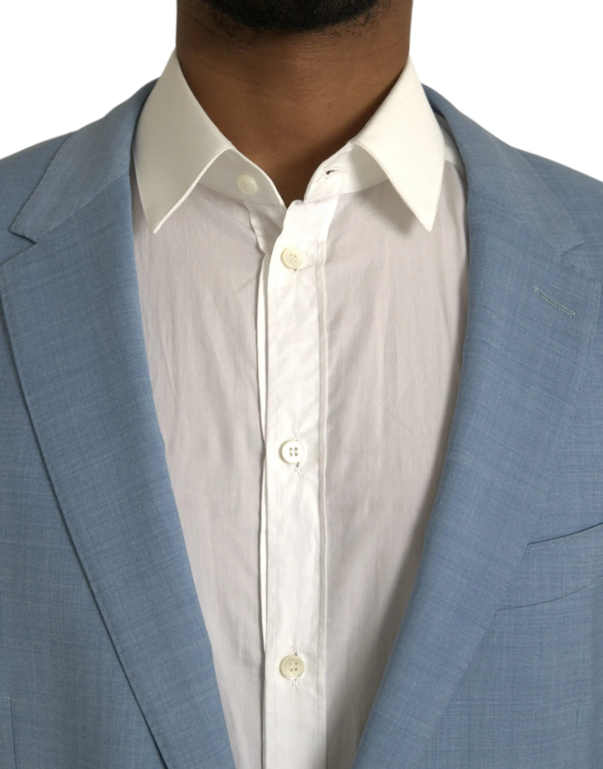 Dolce & Gabbana Men's Light Blue Polyester MARTINI Formal 2 Piece Suit