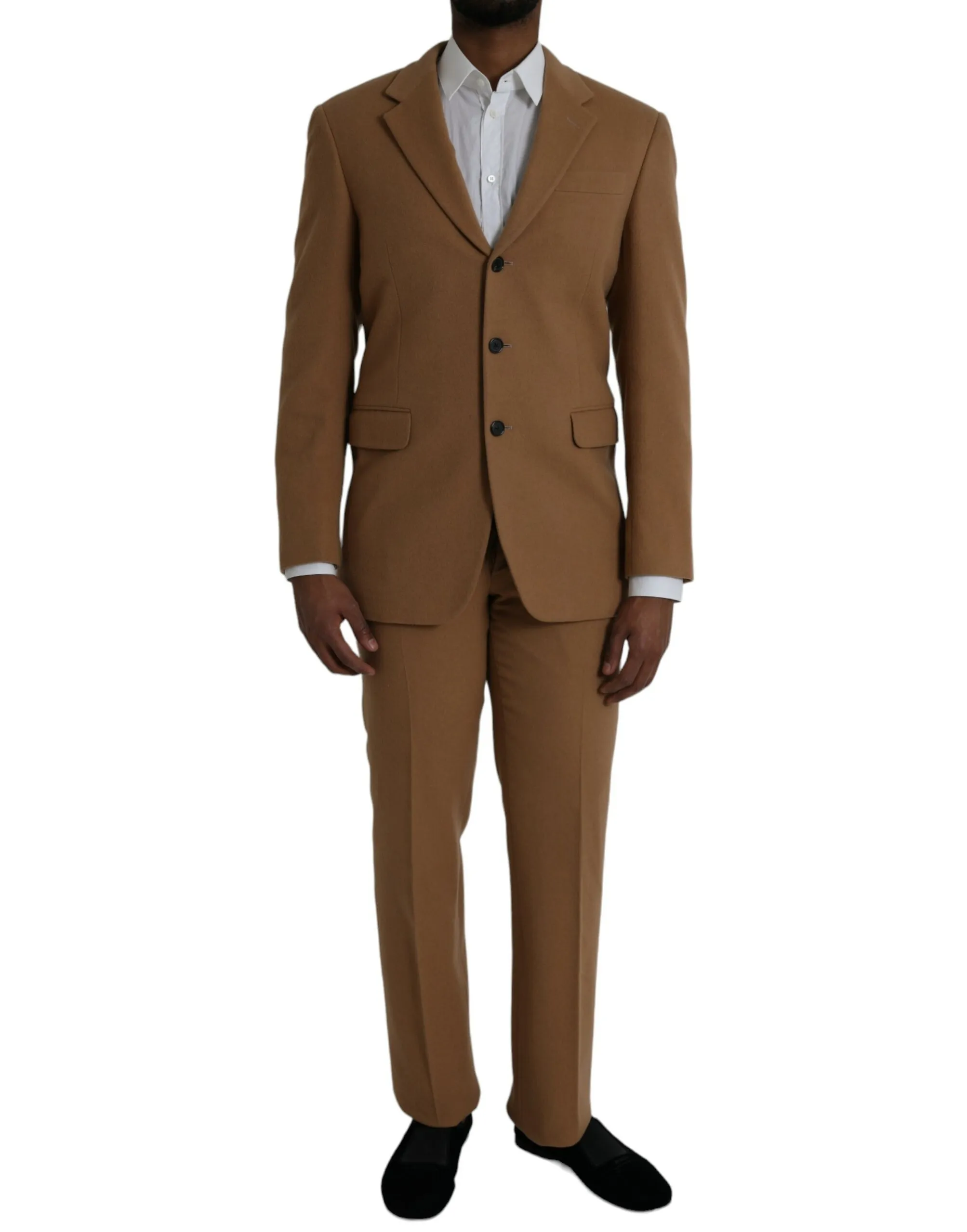 Prada Men's Brown Cashmere 2 Piece Single Breasted Suit