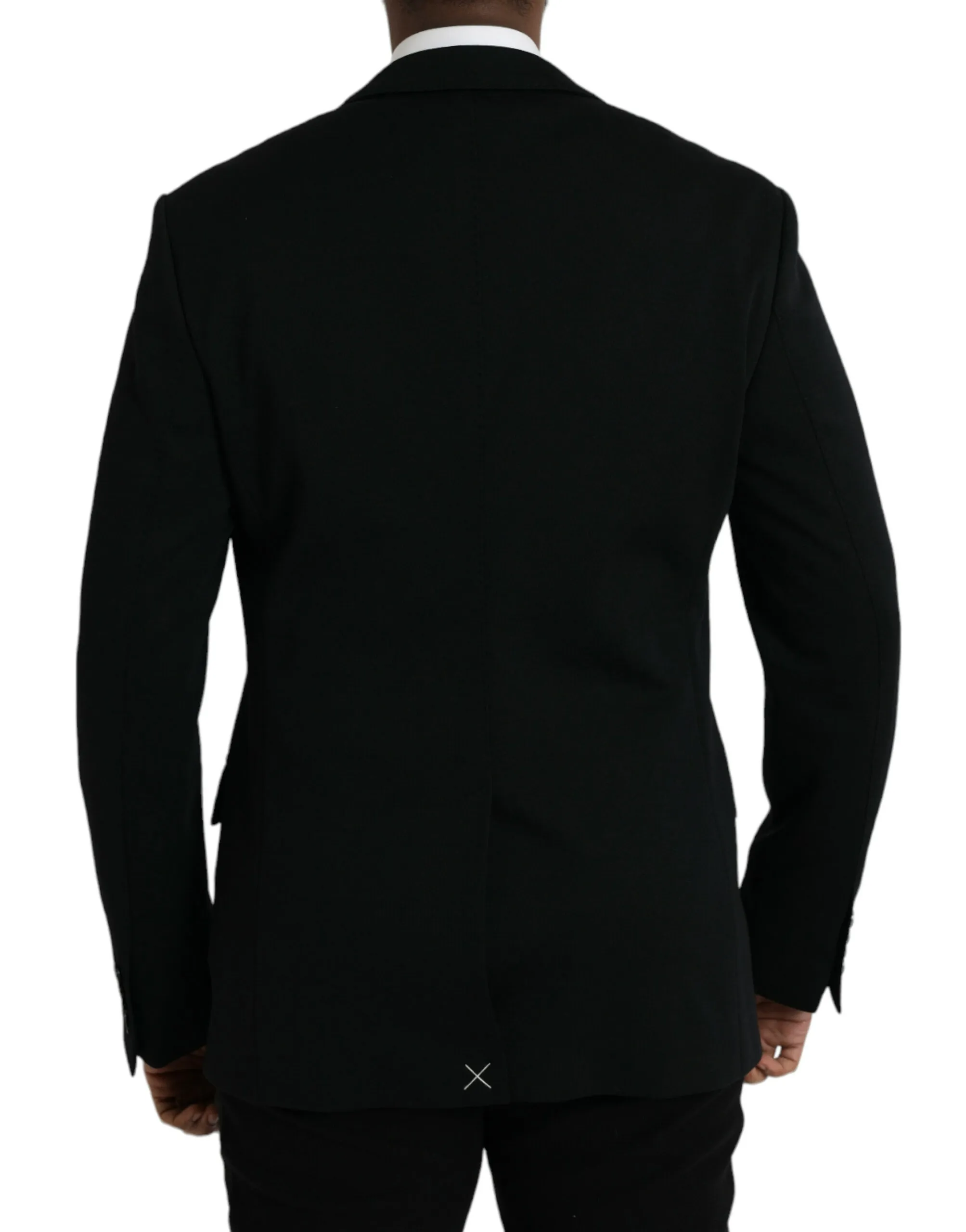 Dolce & Gabbana Men's Black Wool Single Breasted Coat Blazer