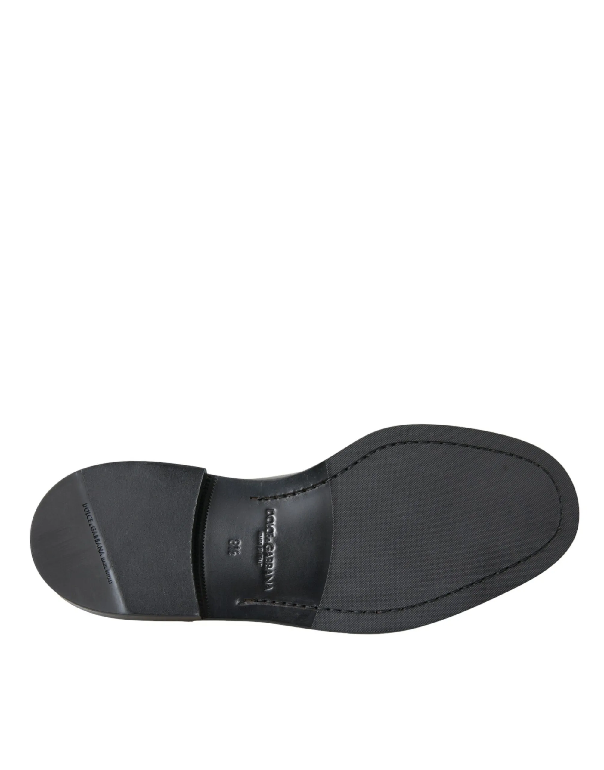 Dolce & Gabbana Men's Black Leather Oxford Wingtip Derby Shoes