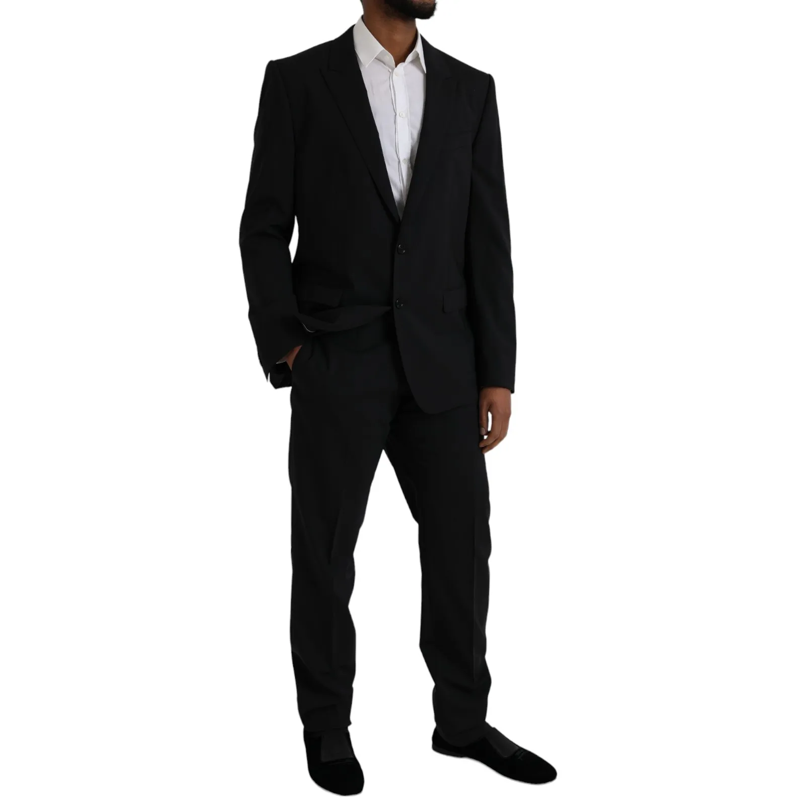 Dolce & Gabbana Men's Black MARTINI Wool Formal 2 Piece Suit
