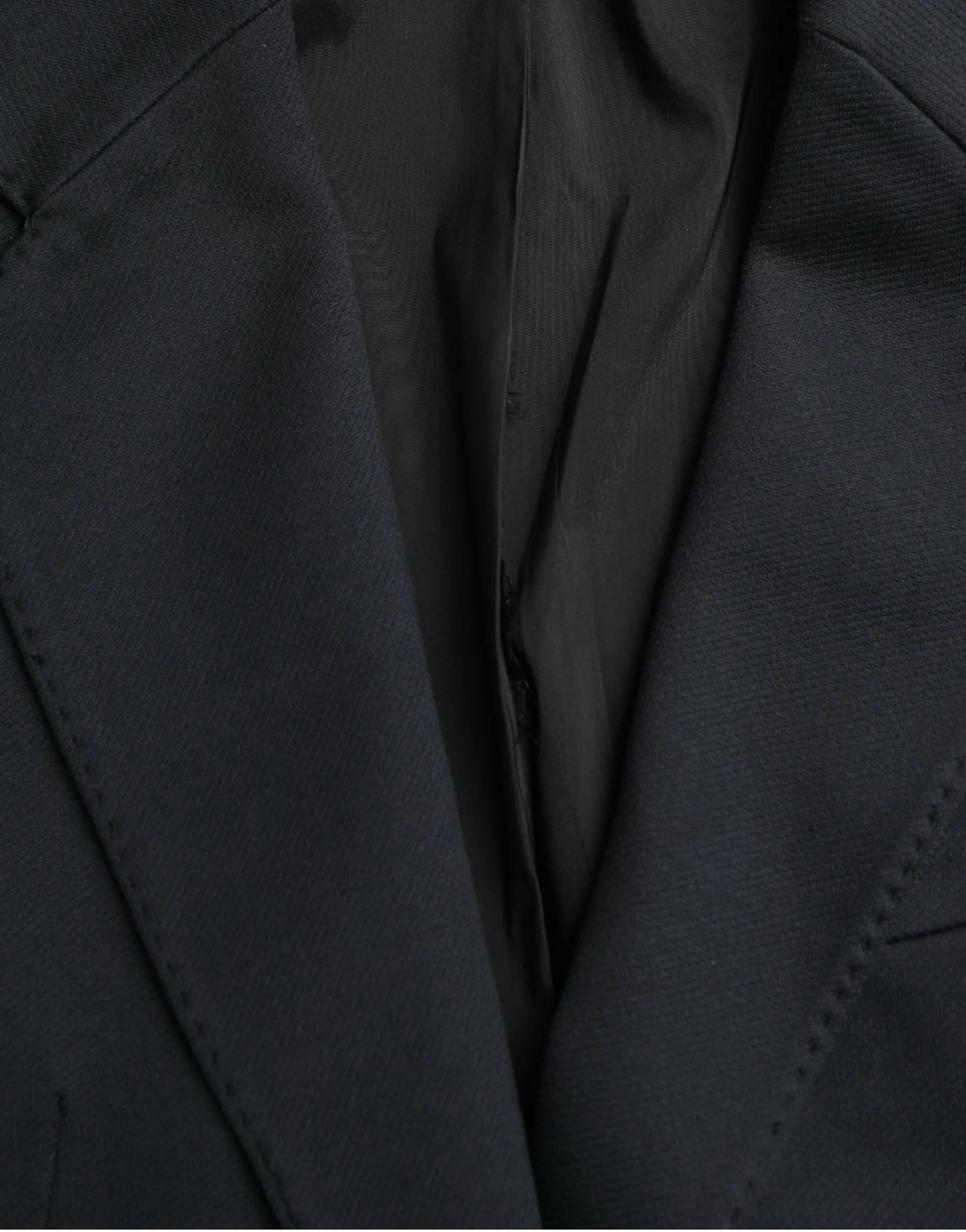 Dolce & Gabbana Men's Dark Blue Cotton Single Breasted Coat Blazer