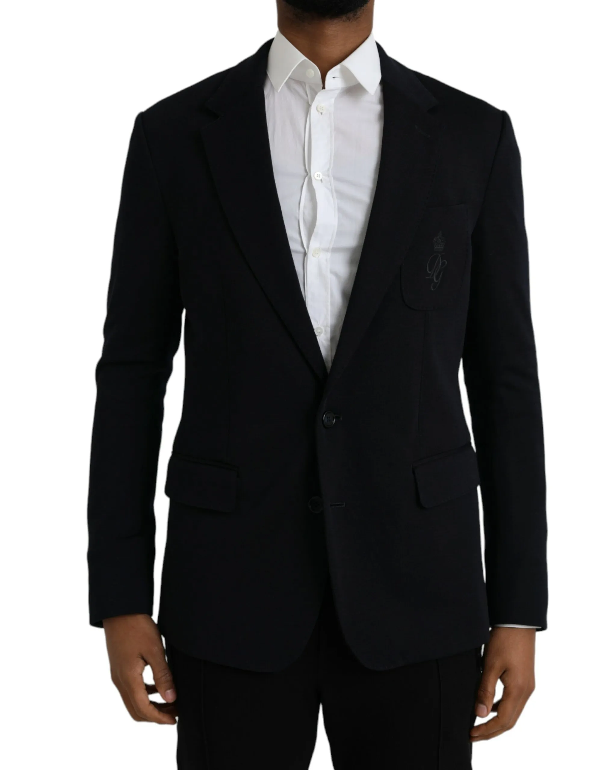 Dolce & Gabbana Men's Black Wool Single Breasted Coat Blazer