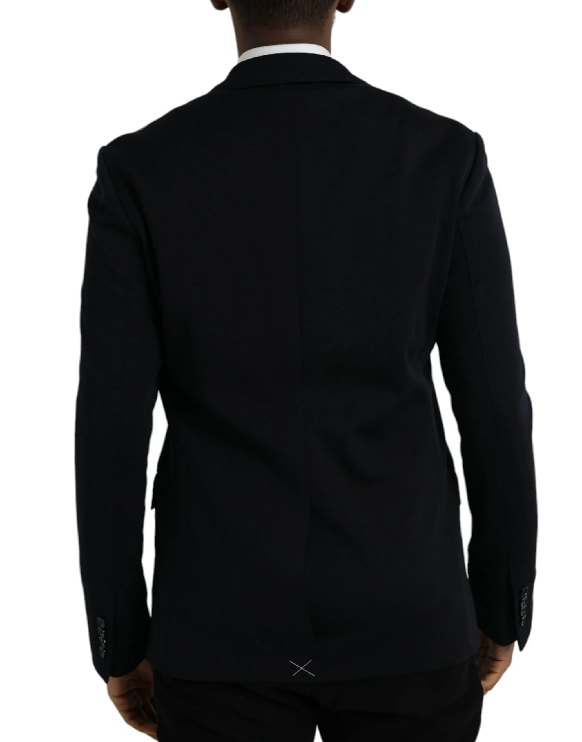 Dolce & Gabbana Men's Black Wool Single Breasted Coat Blazer