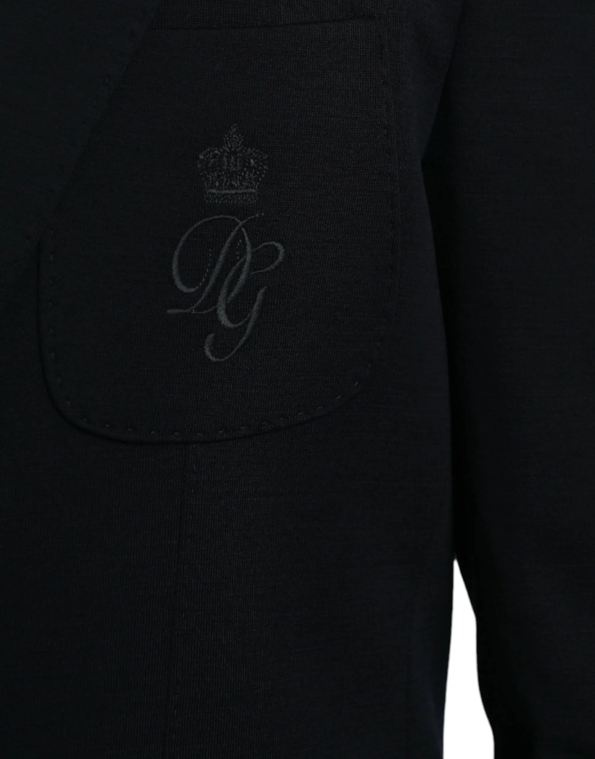 Dolce & Gabbana Men's Black Wool Single Breasted Coat Blazer