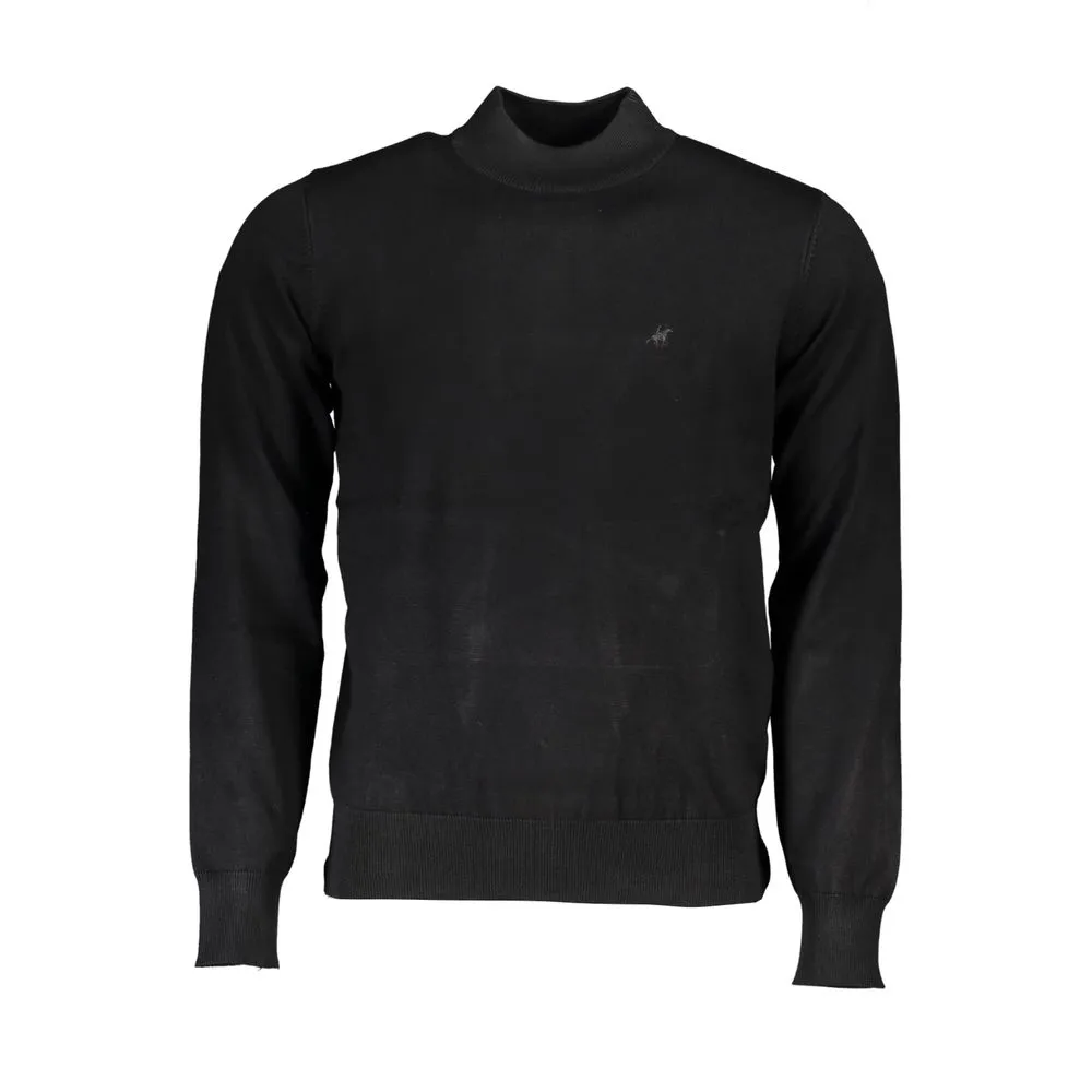 U.S. Grand Polo Men's Black Nylon Sweater