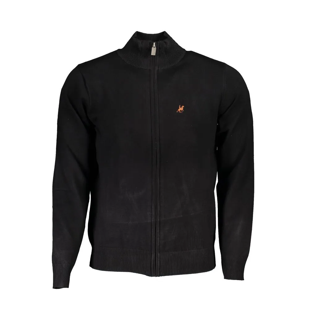 U.S. Grand Polo Men's Black Nylon Sweater