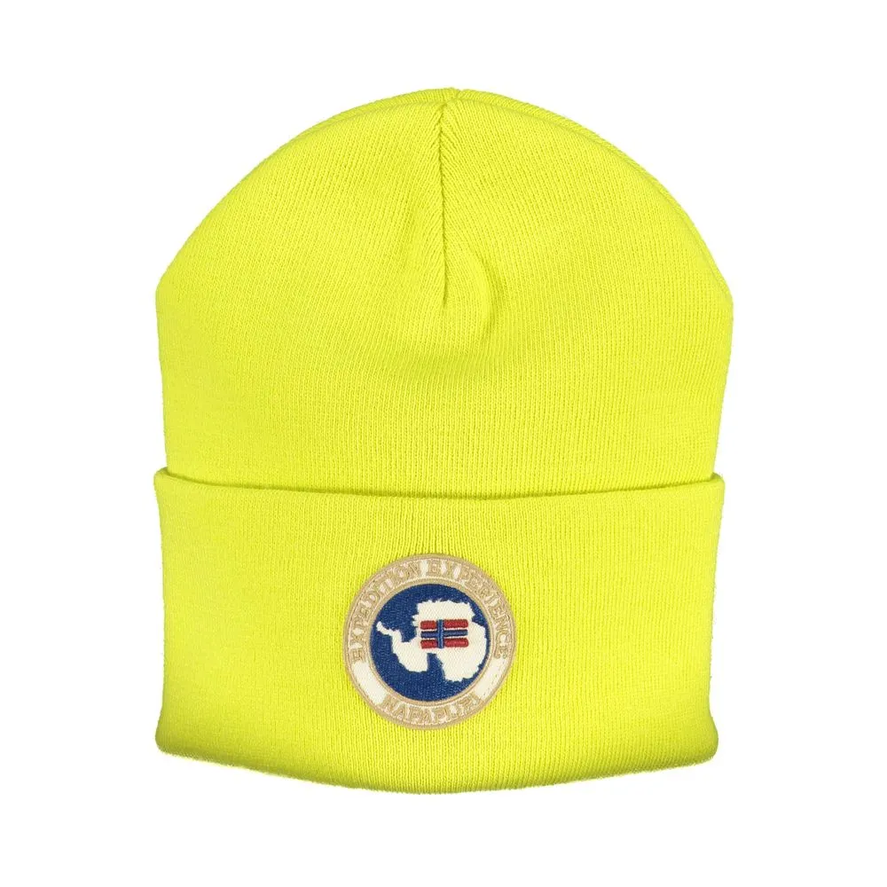 Napapijri Men's Yellow Acrylic Hats & Cap
